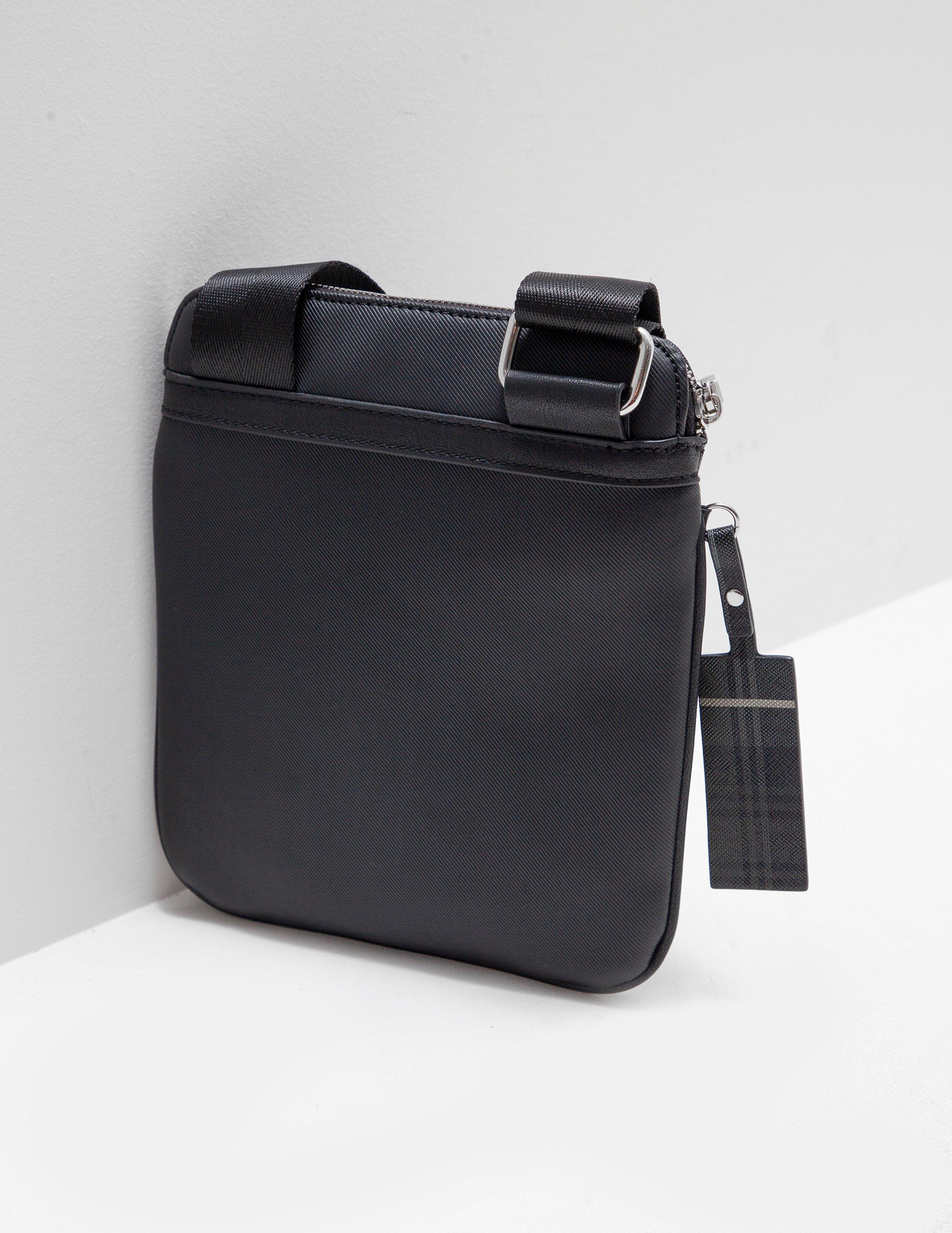Valentino By Mario Valentino Leather Mens Saffiano Pouch Bag Black for Men  - Lyst