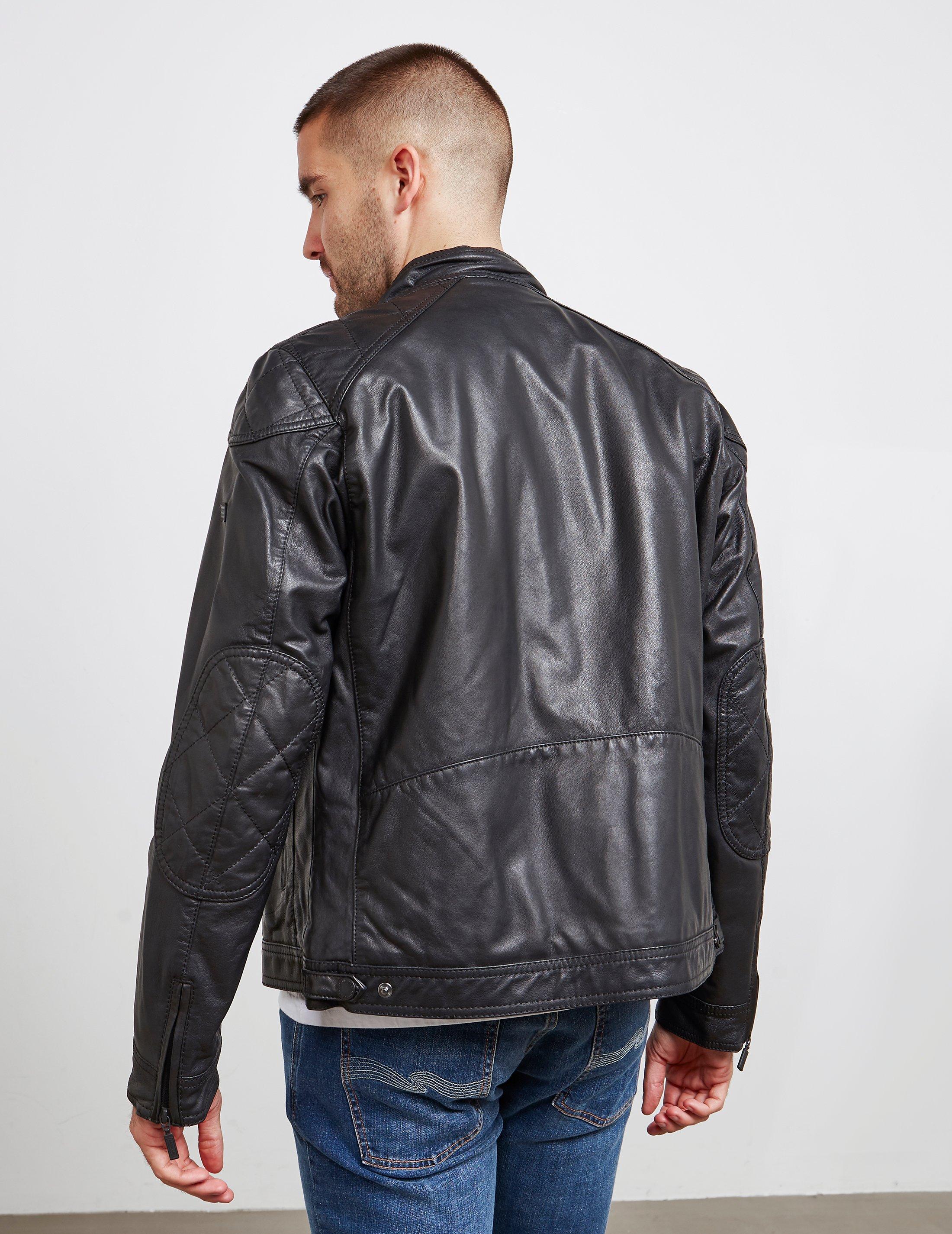 Barbour Marlon Leather Jacket Black for Men - Lyst
