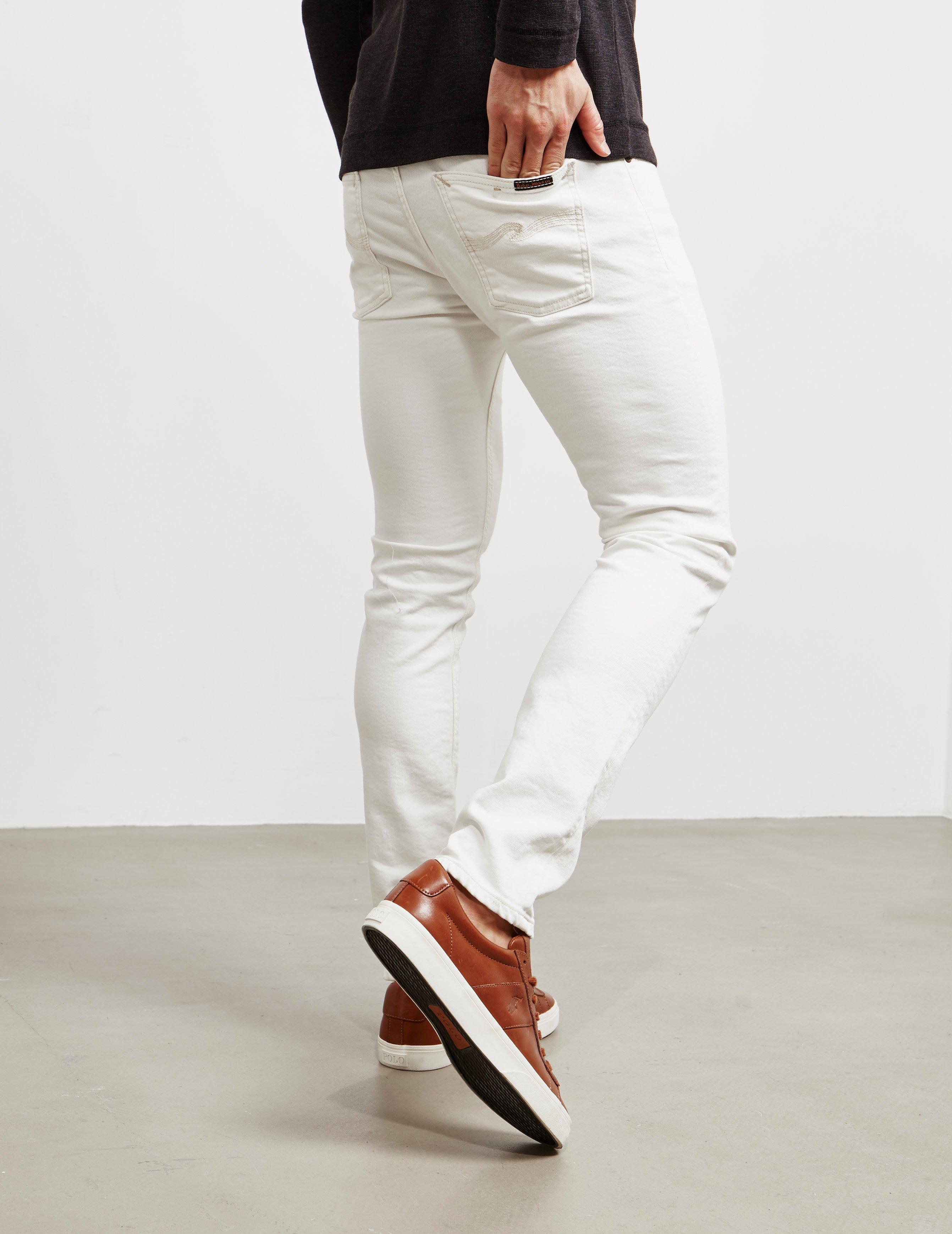 Nudie Jeans Denim Lean Dean Jeans White for Men | Lyst
