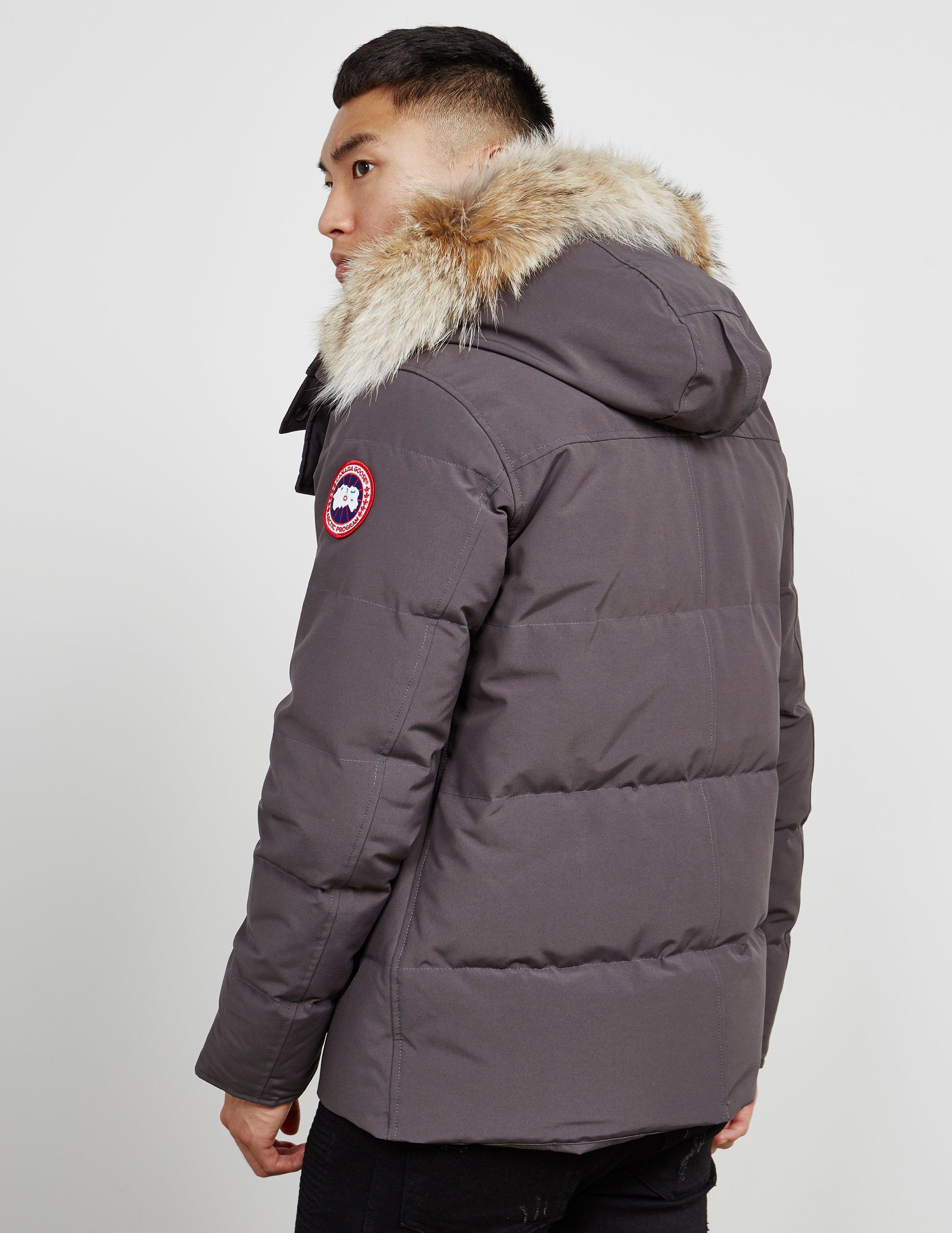 Canada Goose Goose Mens Wyndham Padded Parka Jacket Grey in Gray for ...