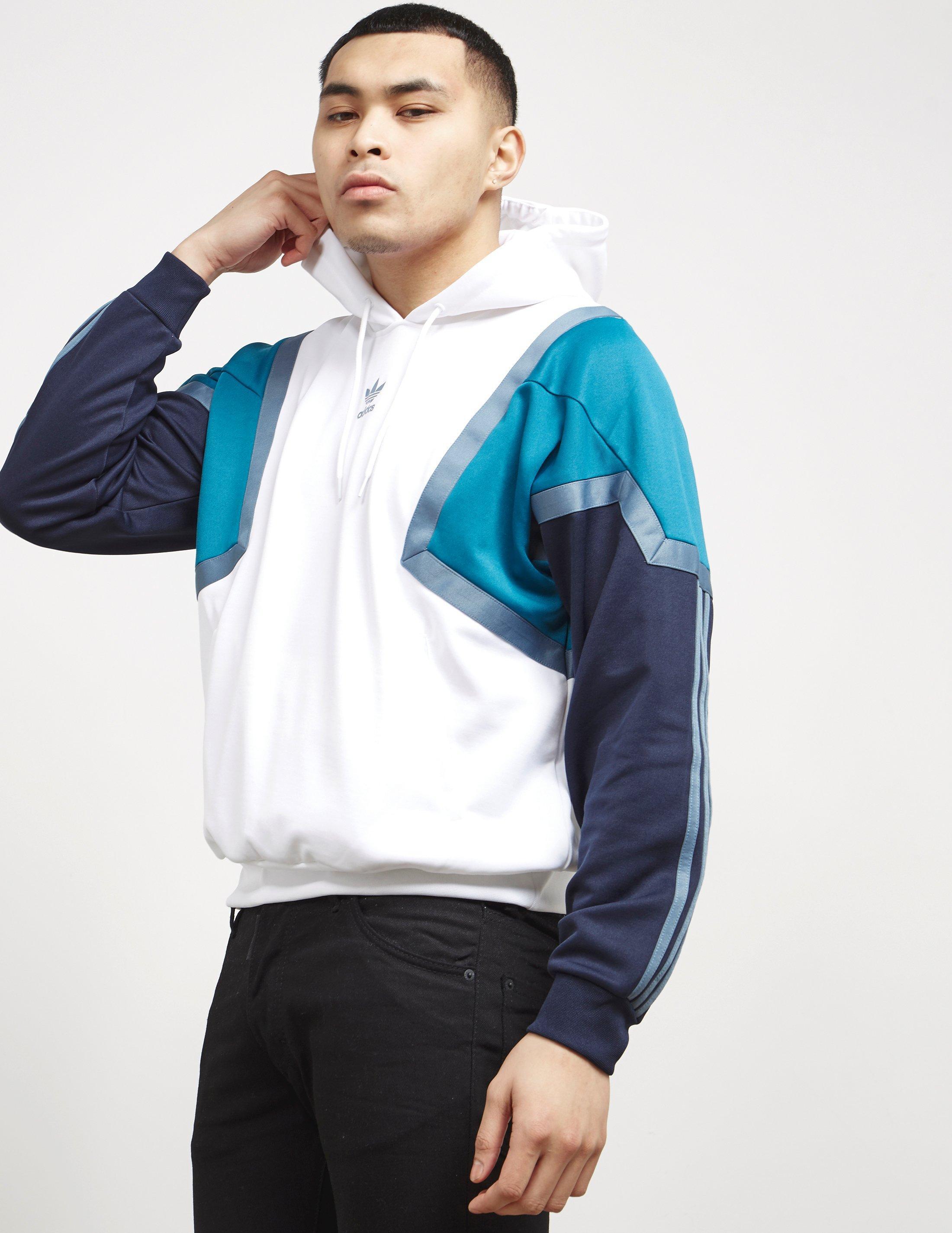 adidas Originals Mens Nova Overhead Hoodie White/blue for Men | Lyst