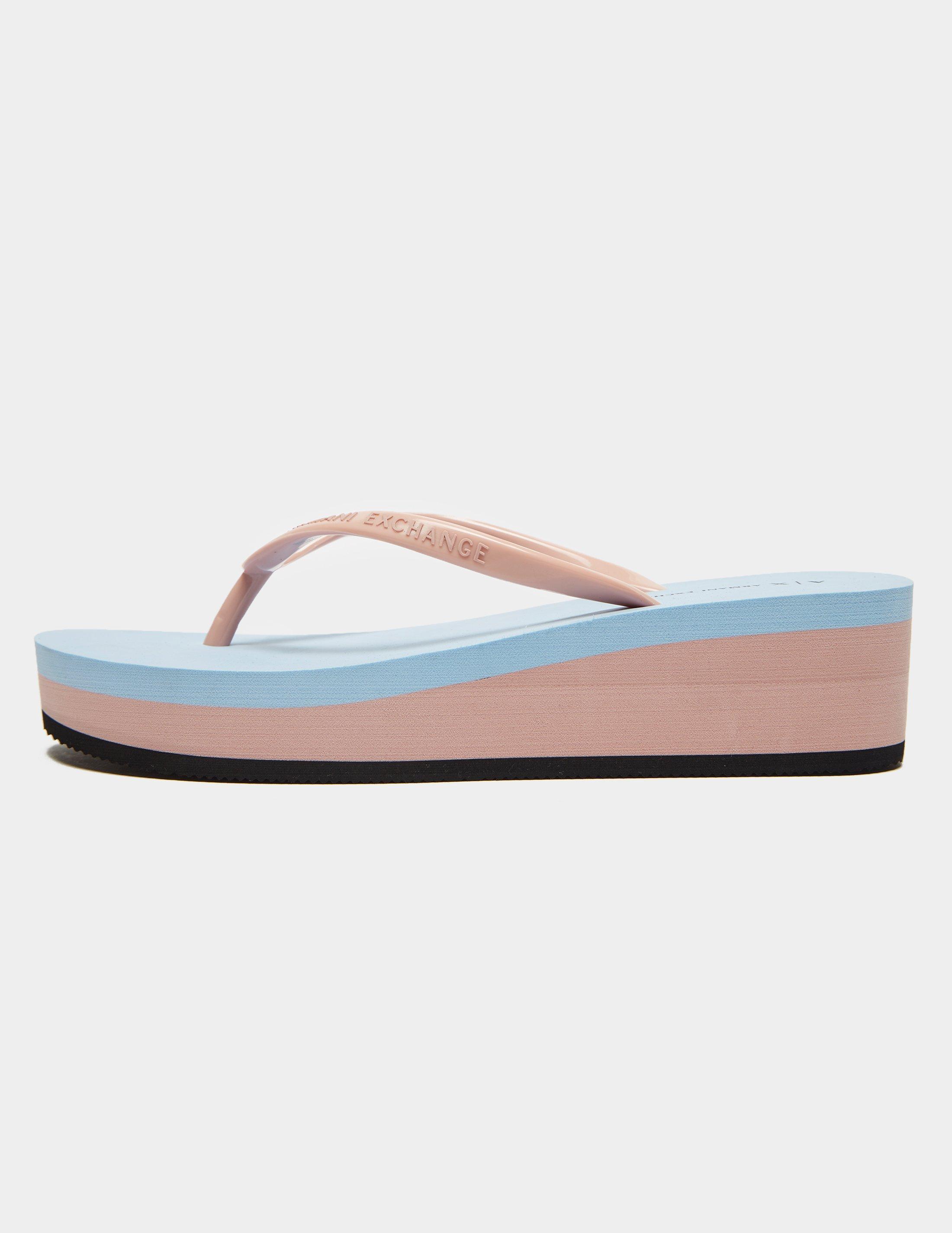 armani wedge flip flops