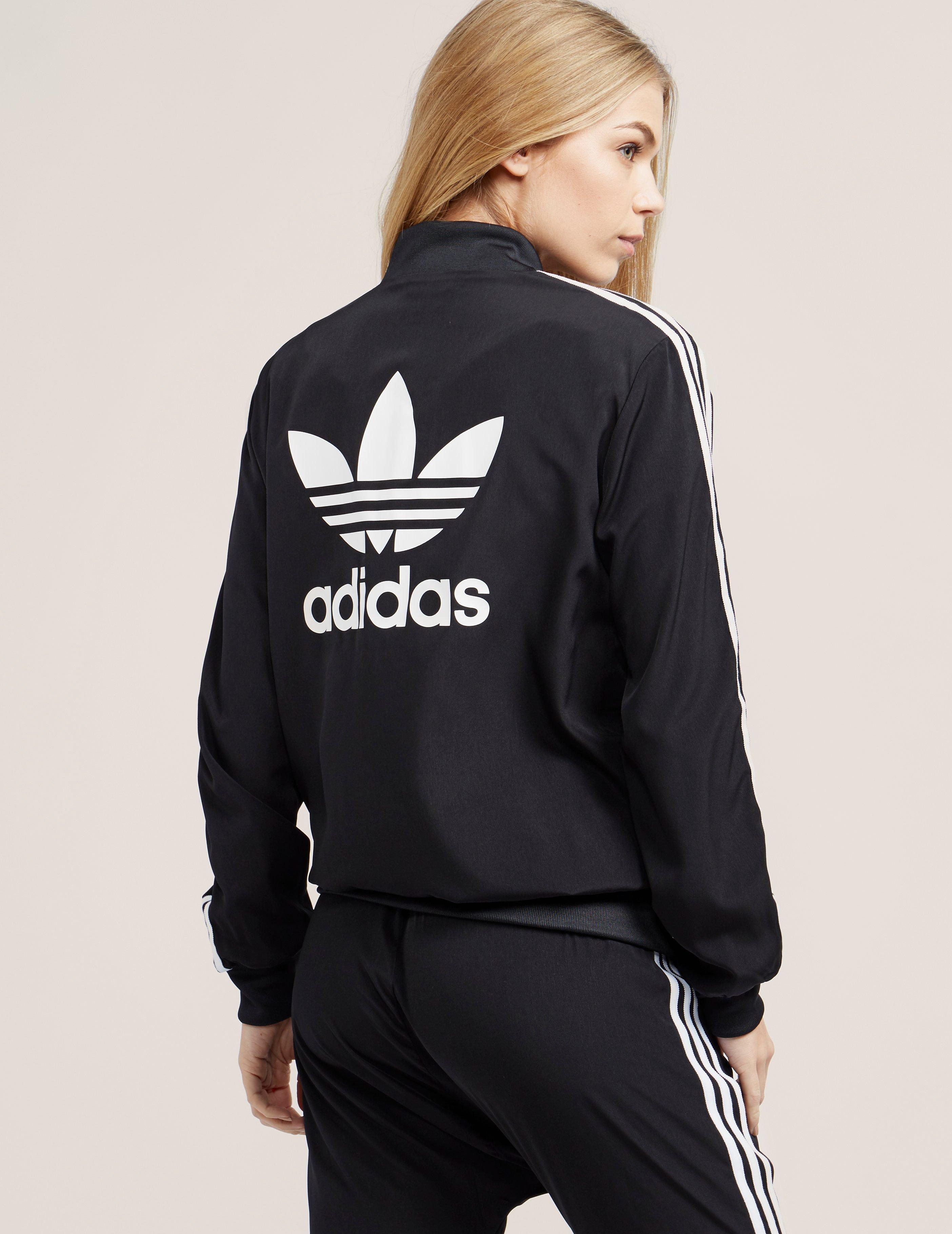 adidas Originals Synthetic 3-stripes Bomber Jacket in Black | Lyst