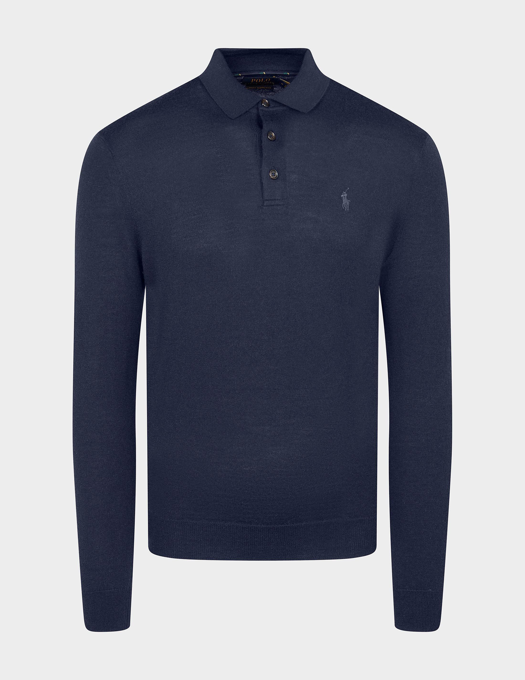 Polo Ralph Lauren Merino Polo Shirt Blue for Men Lyst