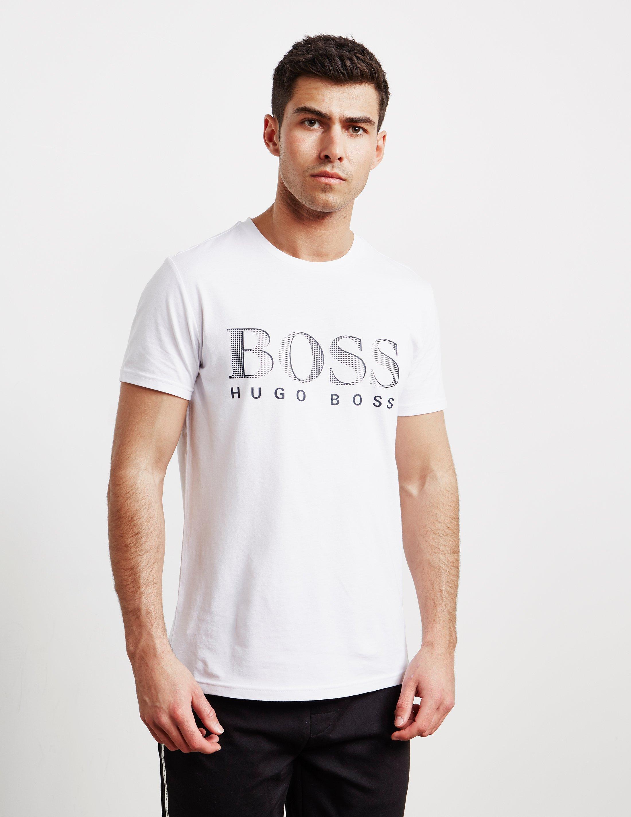 BOSS by Hugo Boss Cotton Core Logo Short Sleeve T-shirt White for Men ...