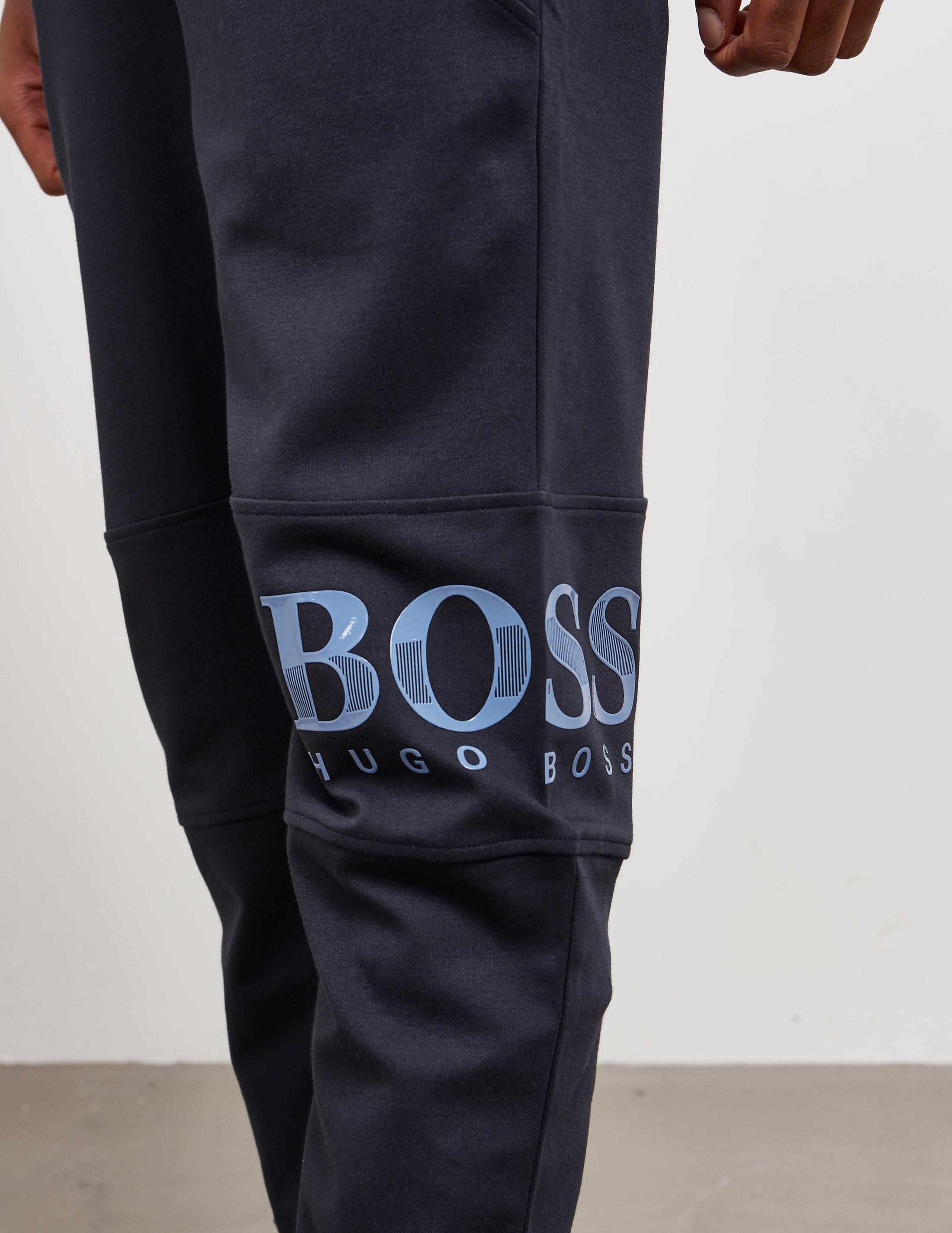 boss gel logo cuffed fleece pants