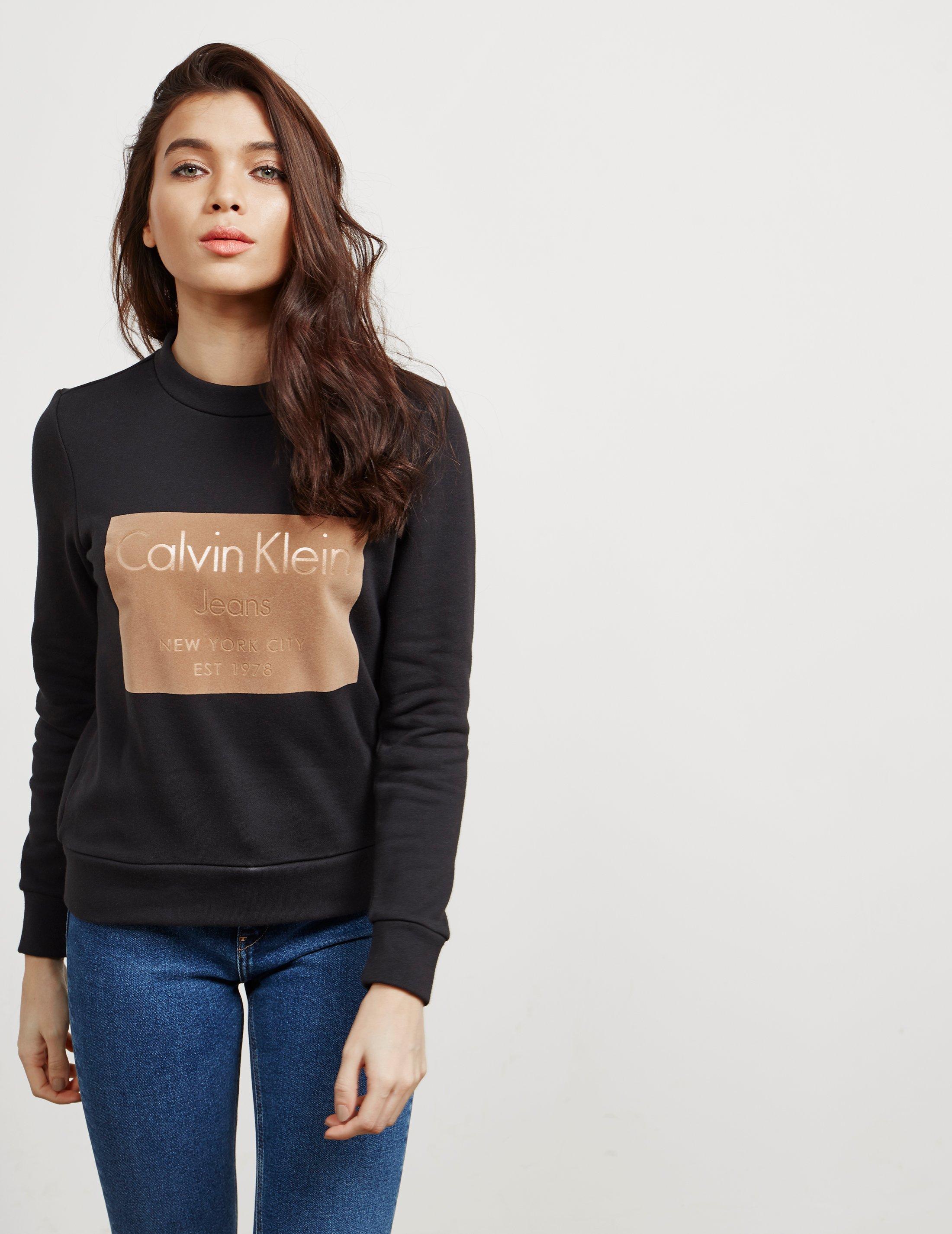 women's black calvin klein sweatshirt