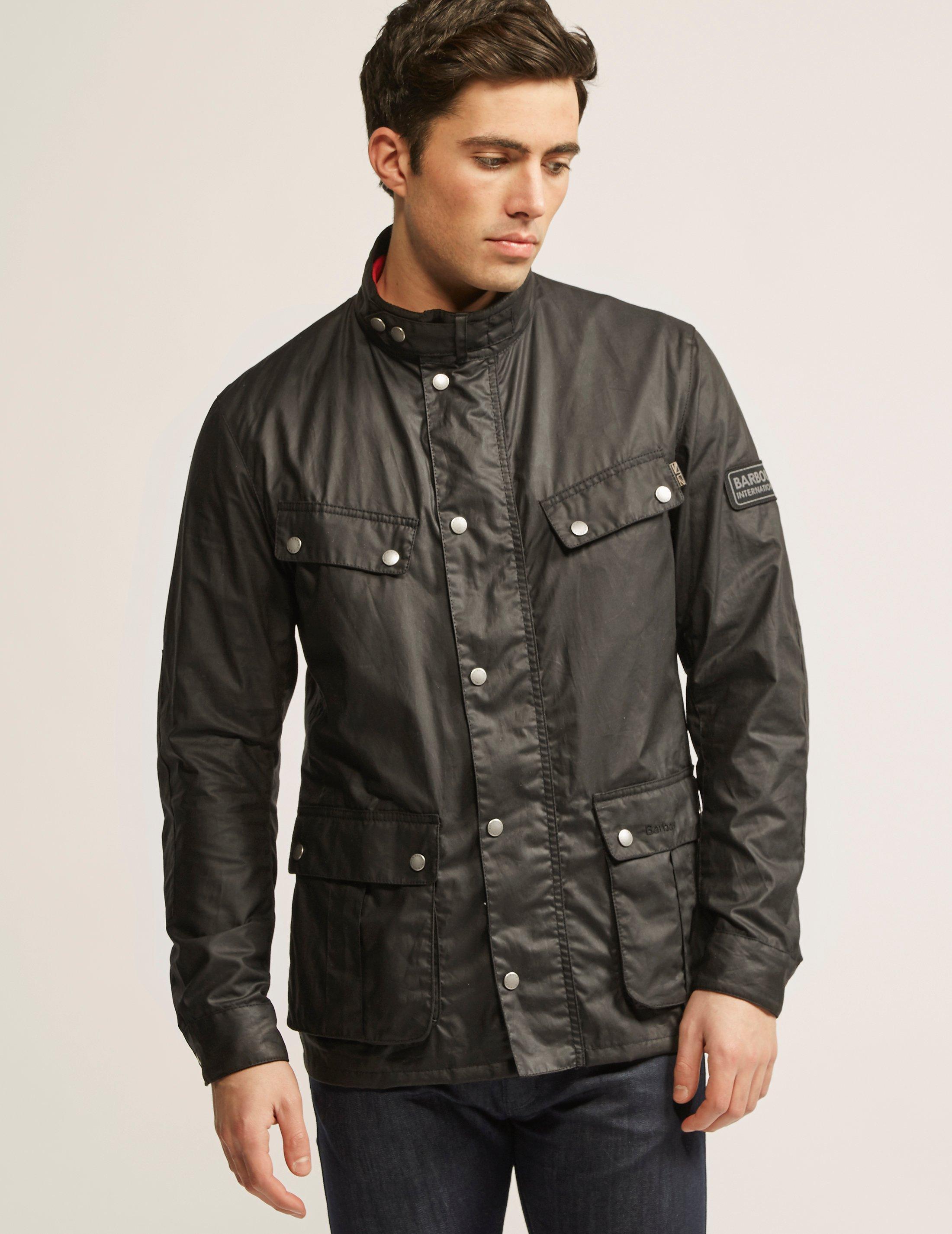 barbour international lightweight enfield wax jacket