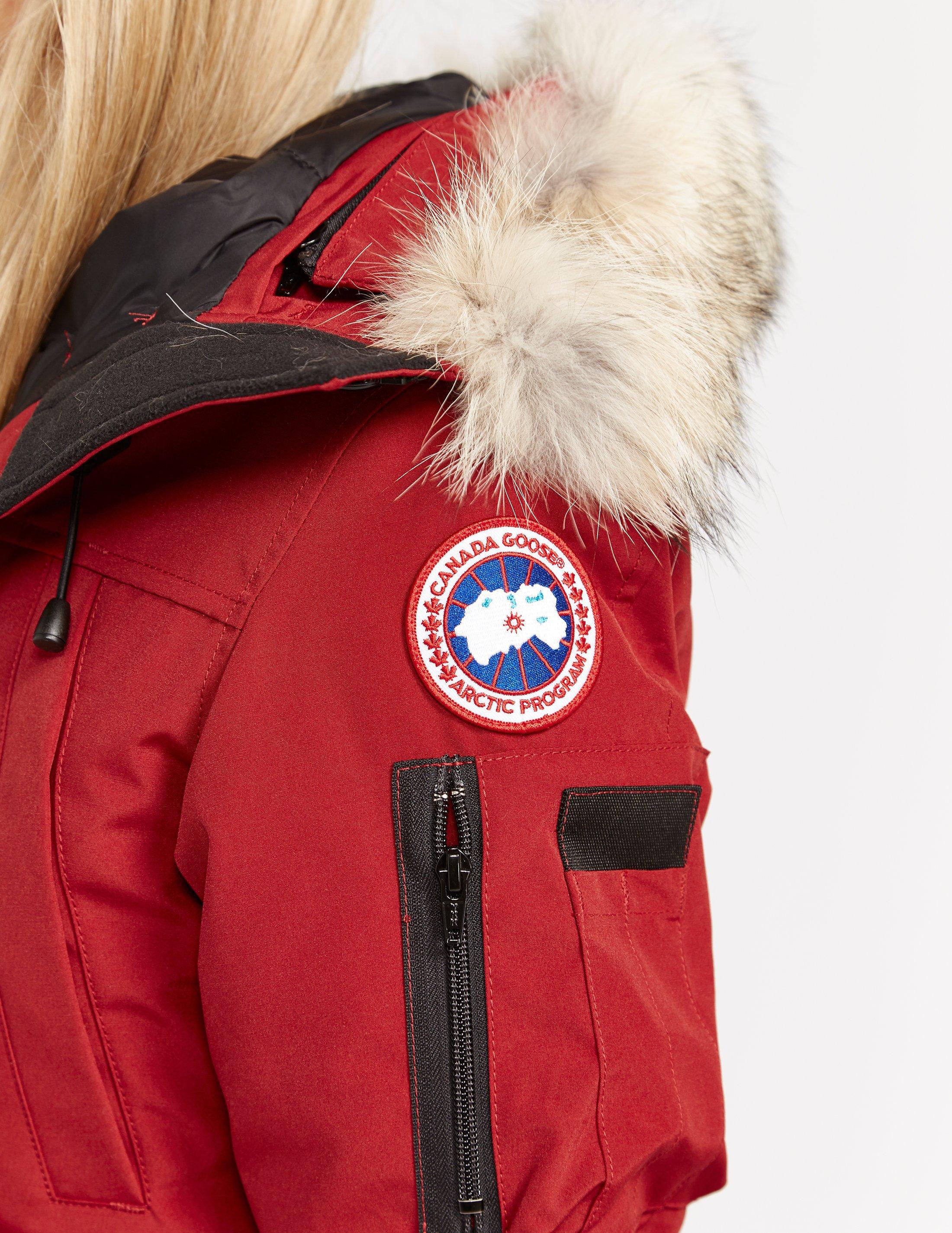 Canada Goose Goose Montebello Parka Jacket in Red | Lyst