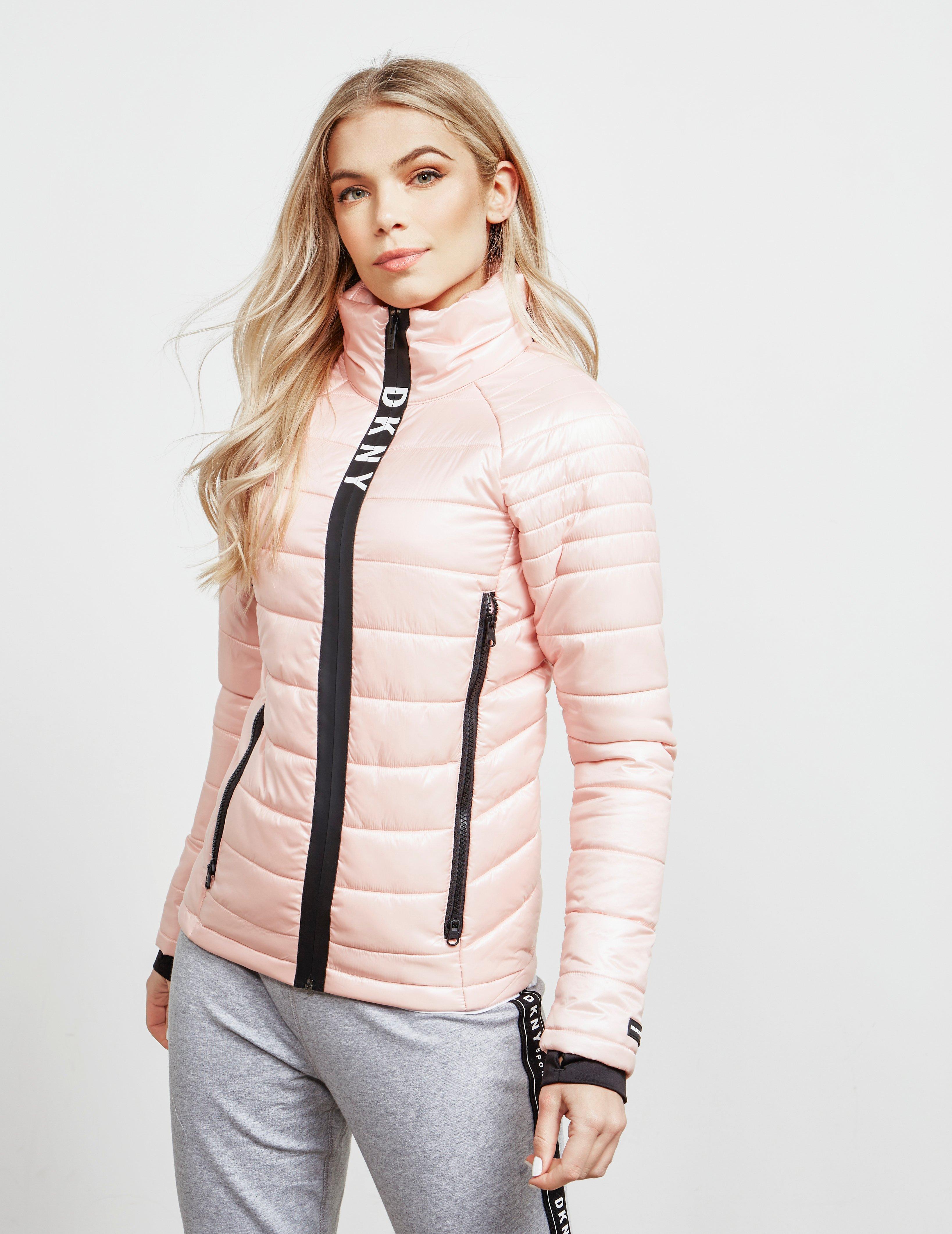 dkny pink puffer jacket