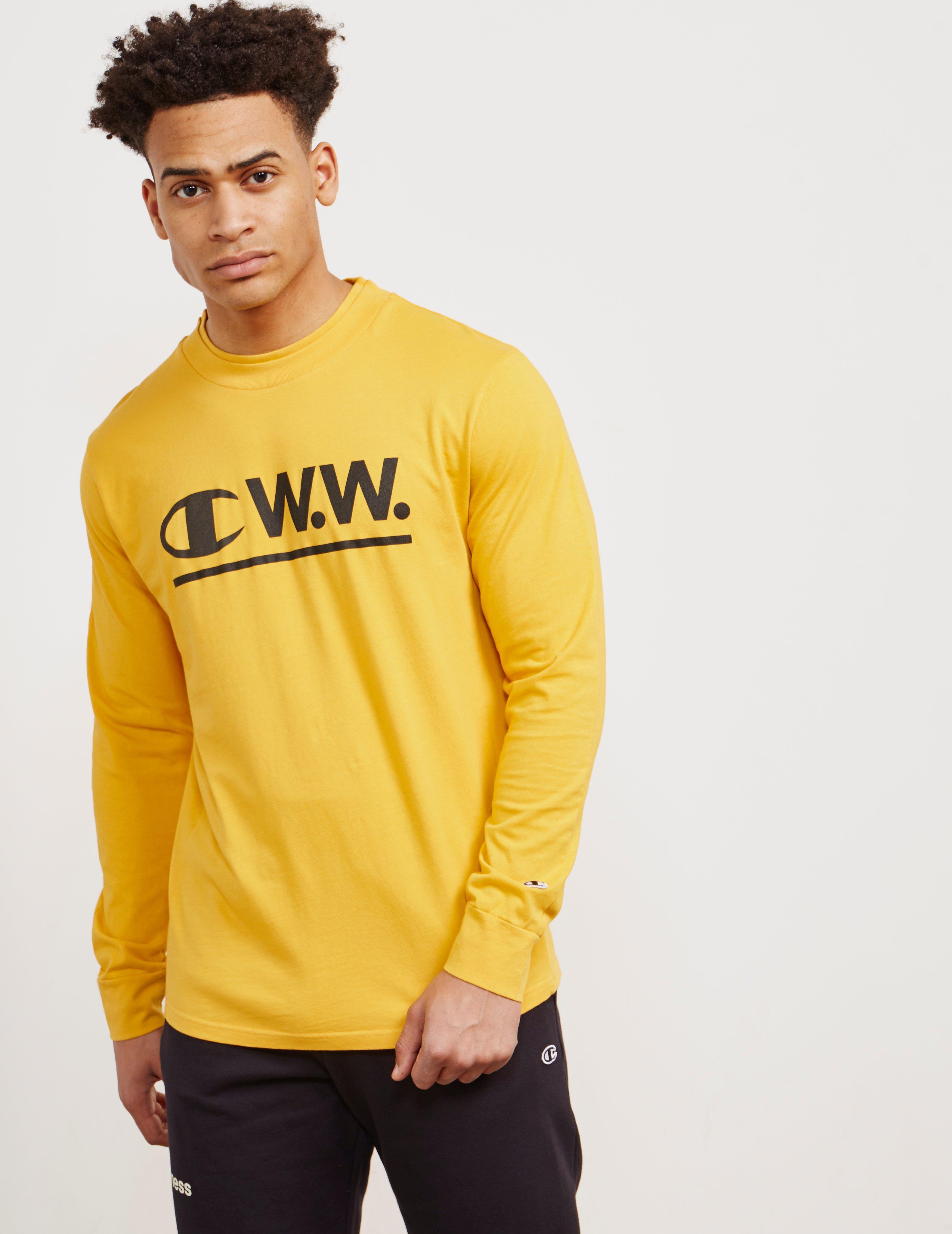 Champion Cotton Mens X Wood Wood Logo Long Sleeve T-shirt - Exclusive Gold  in Metallic for Men - Lyst