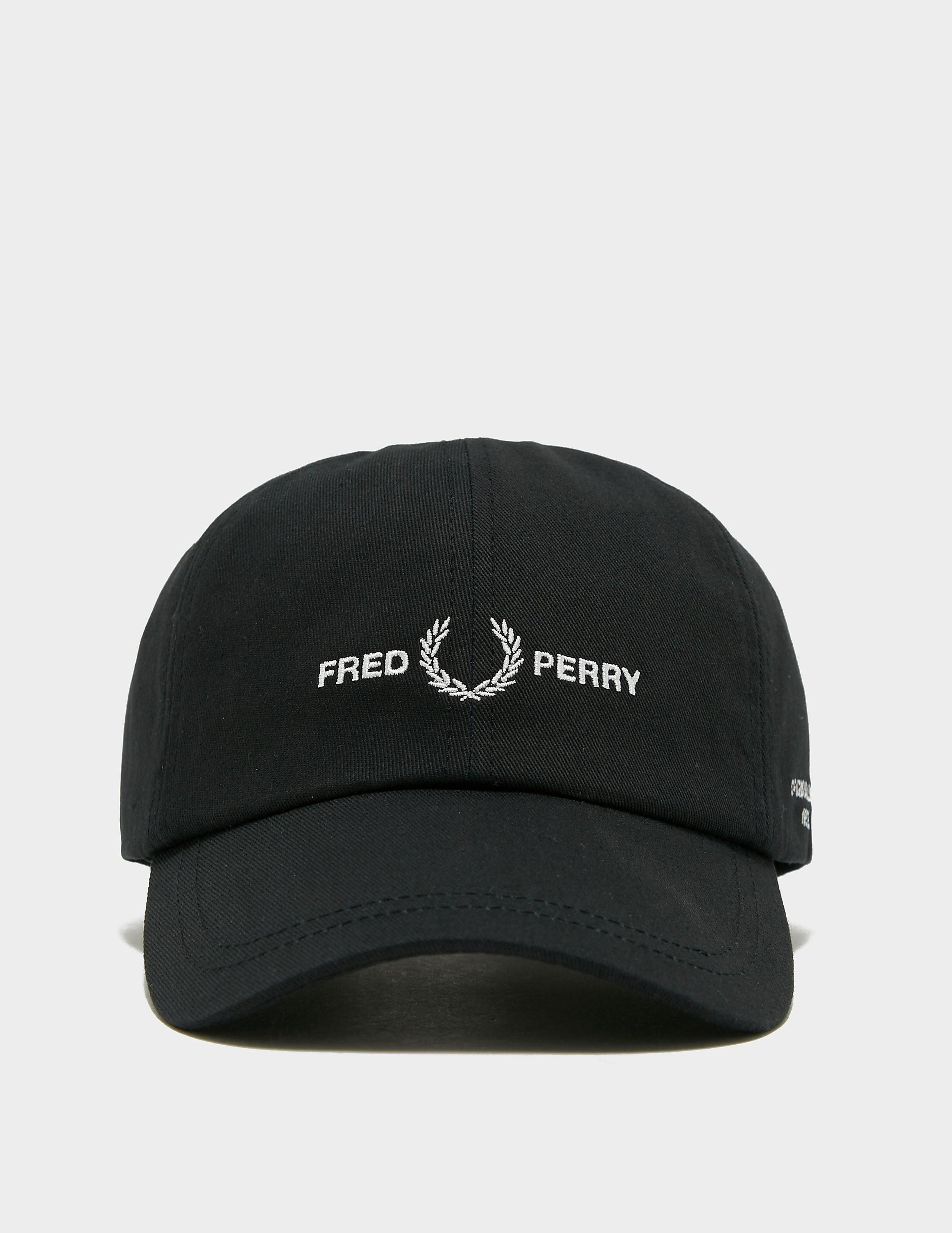 Fred Perry Twill Cap in Black for Men | Lyst