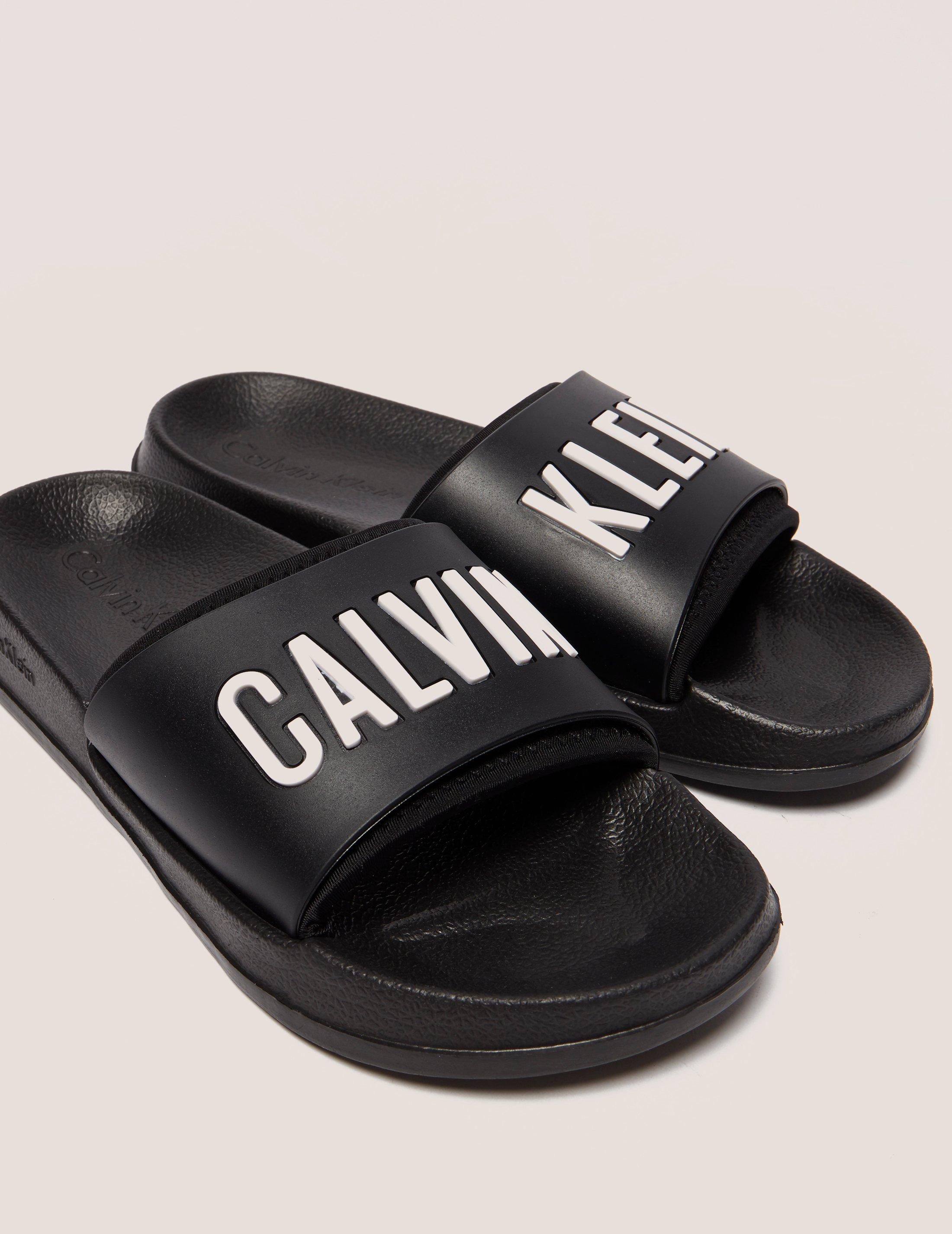 Calvin Klein Slides Women's in Black - Lyst