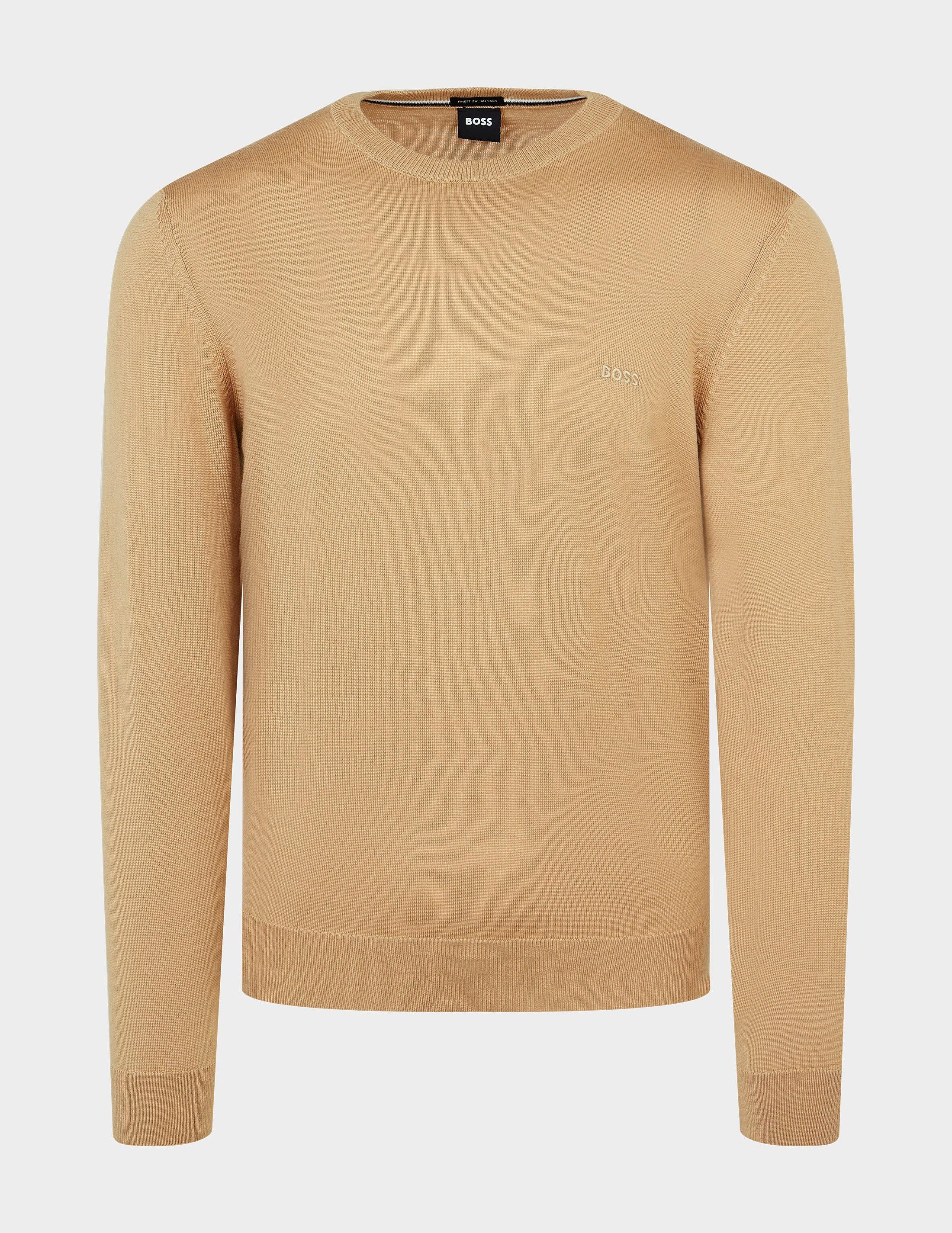 BOSS by HUGO BOSS Botto Knitted Jumper in Natural for Men | Lyst