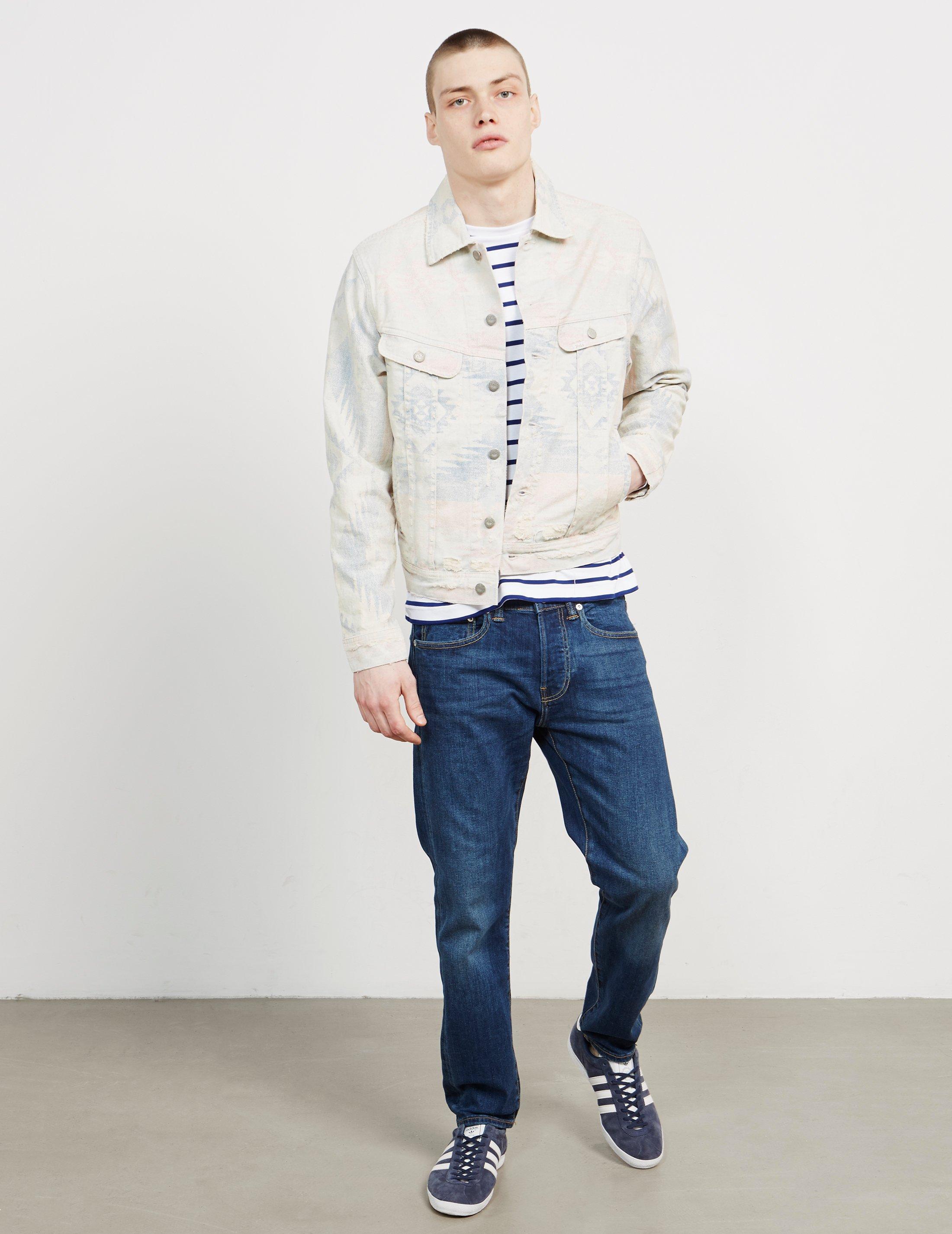 polo white denim jacket