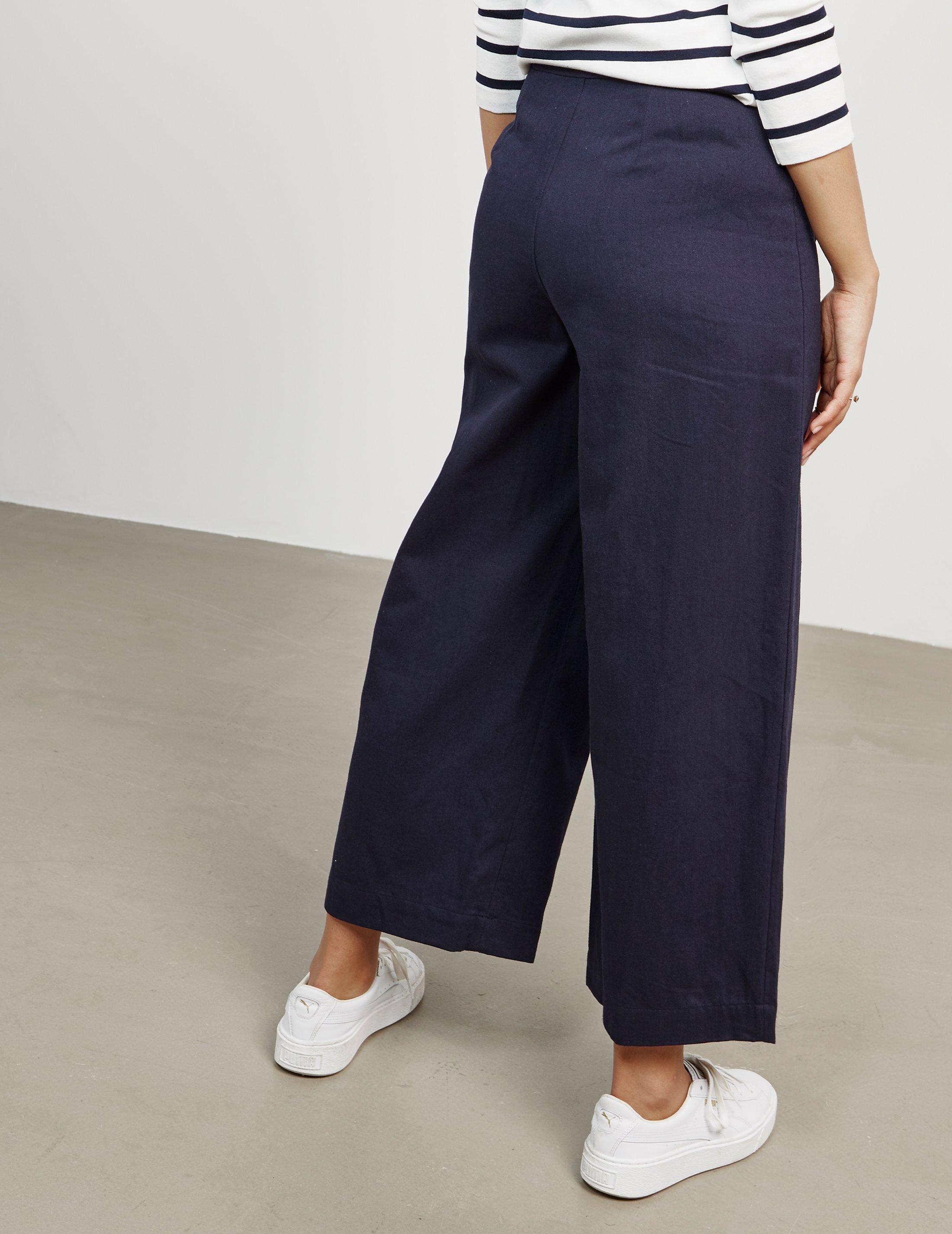 Polo Ralph Lauren Linen Womens Wide Leg Trousers - Online Exclusive ...