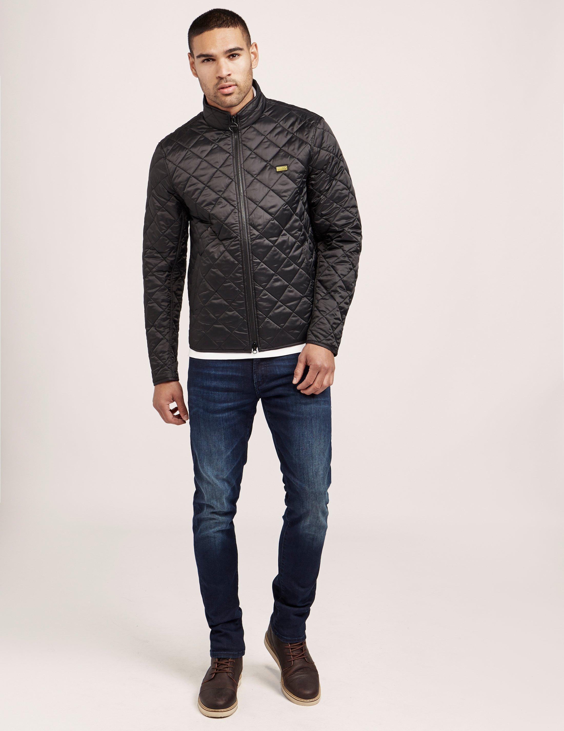 men's barbour international gear quilted jacket