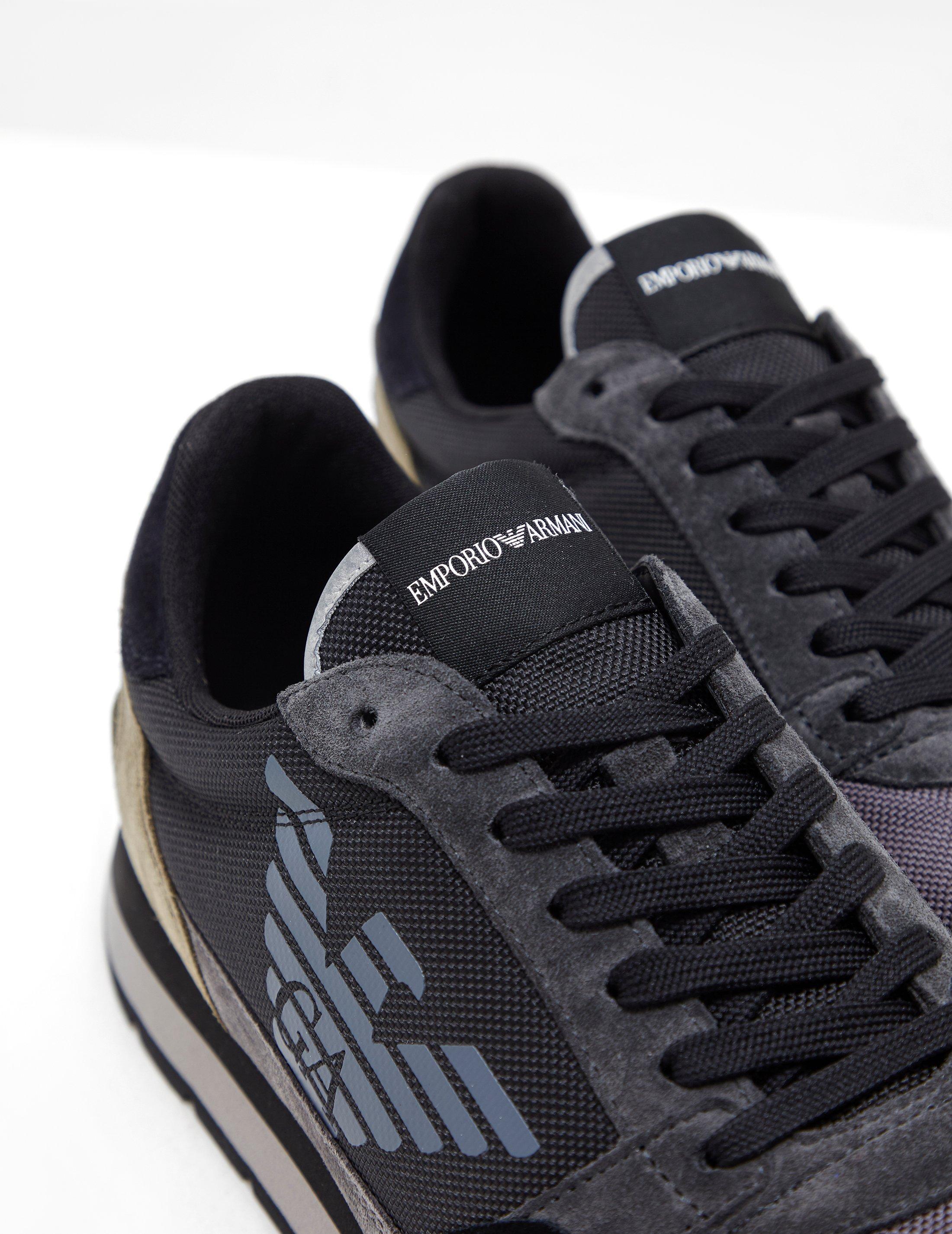 emporio armani suede trainers