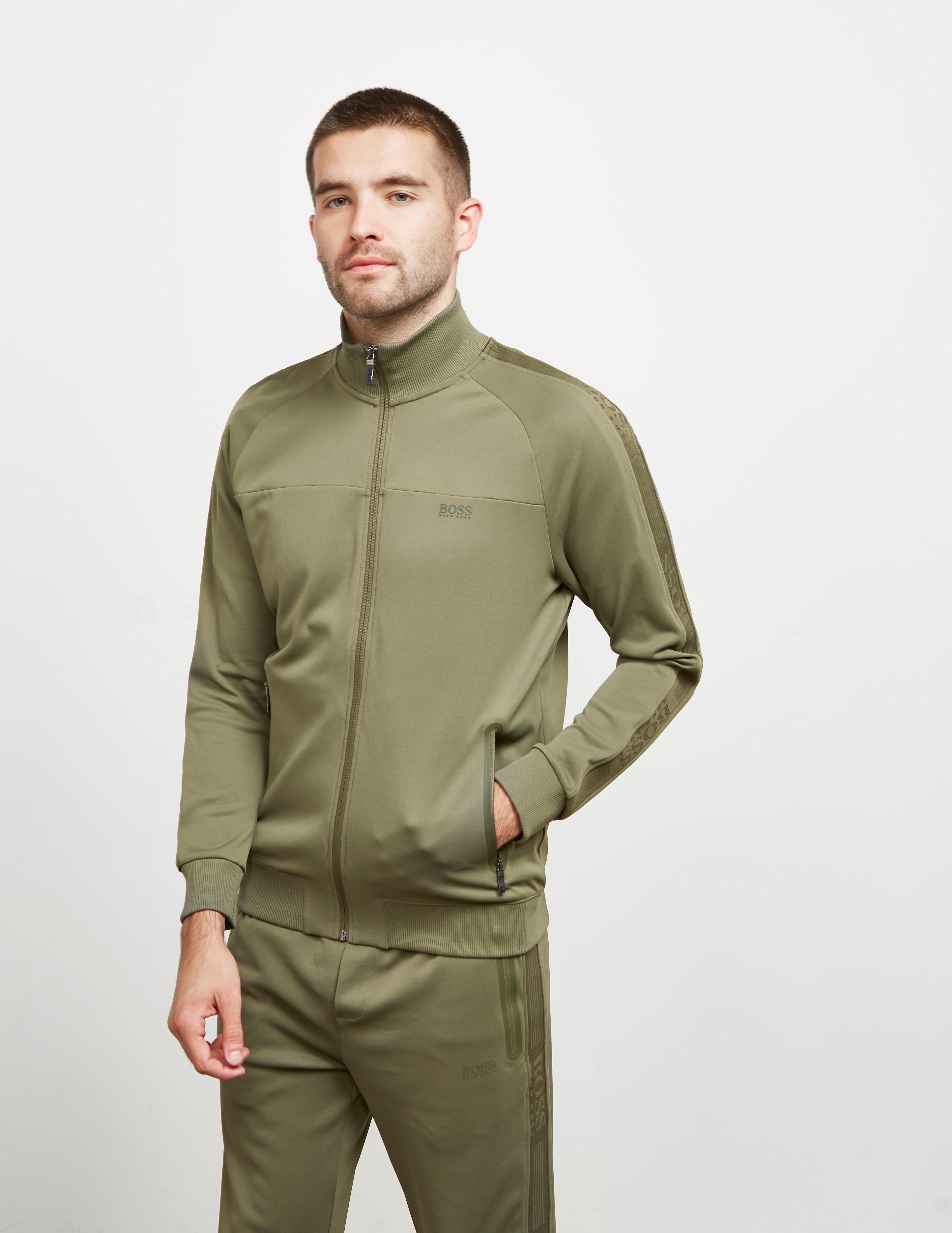 BOSS by HUGO BOSS Cotton Skarley Tape Track Top Olive in Green for Men -  Lyst