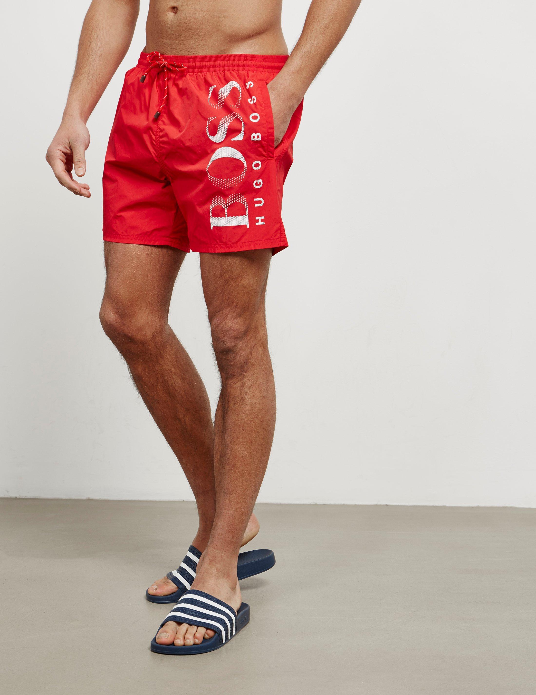 red mens swim shorts