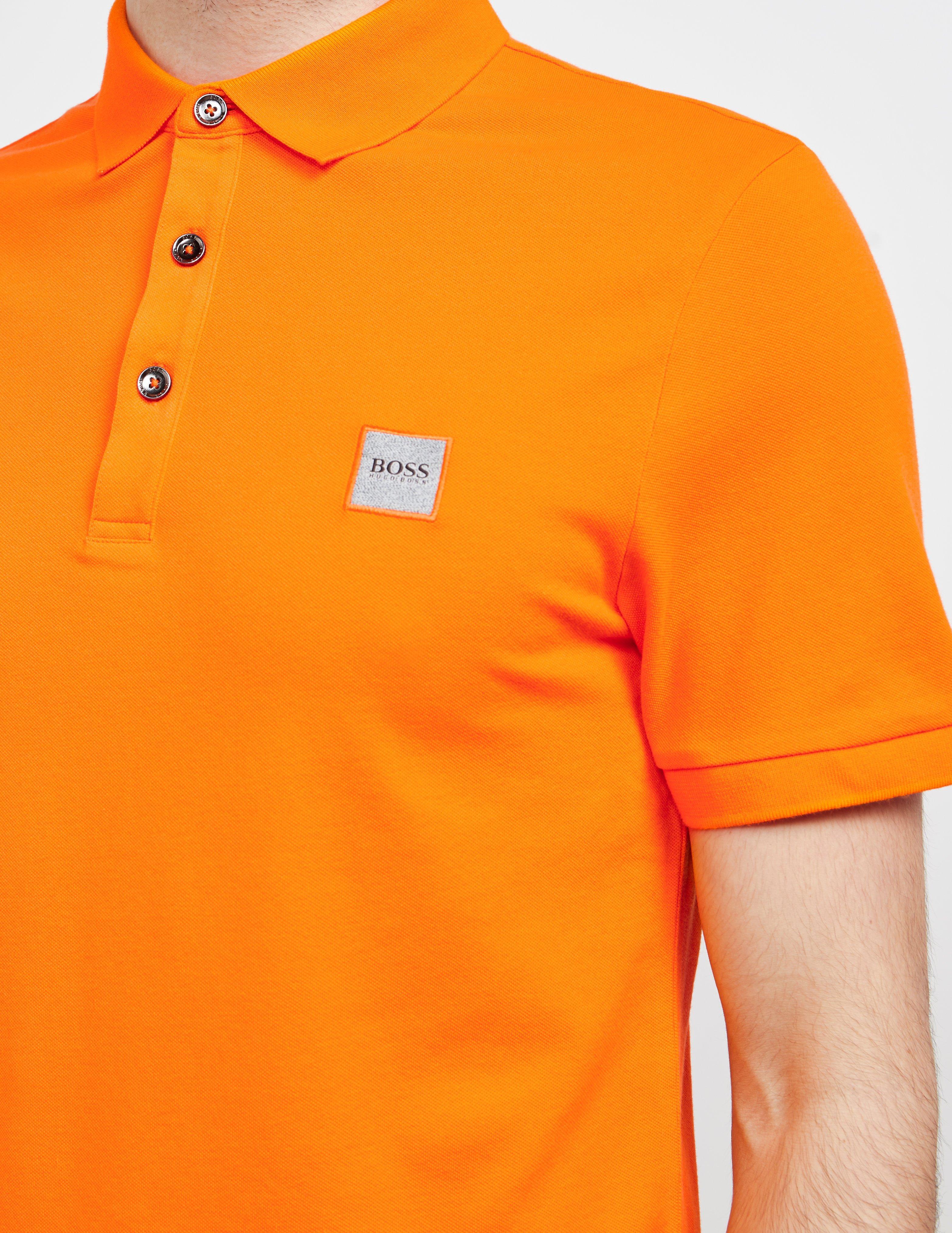 BOSS by Hugo Boss Cotton Passenger Short Sleeve Polo Shirt Orange for Men -  Lyst
