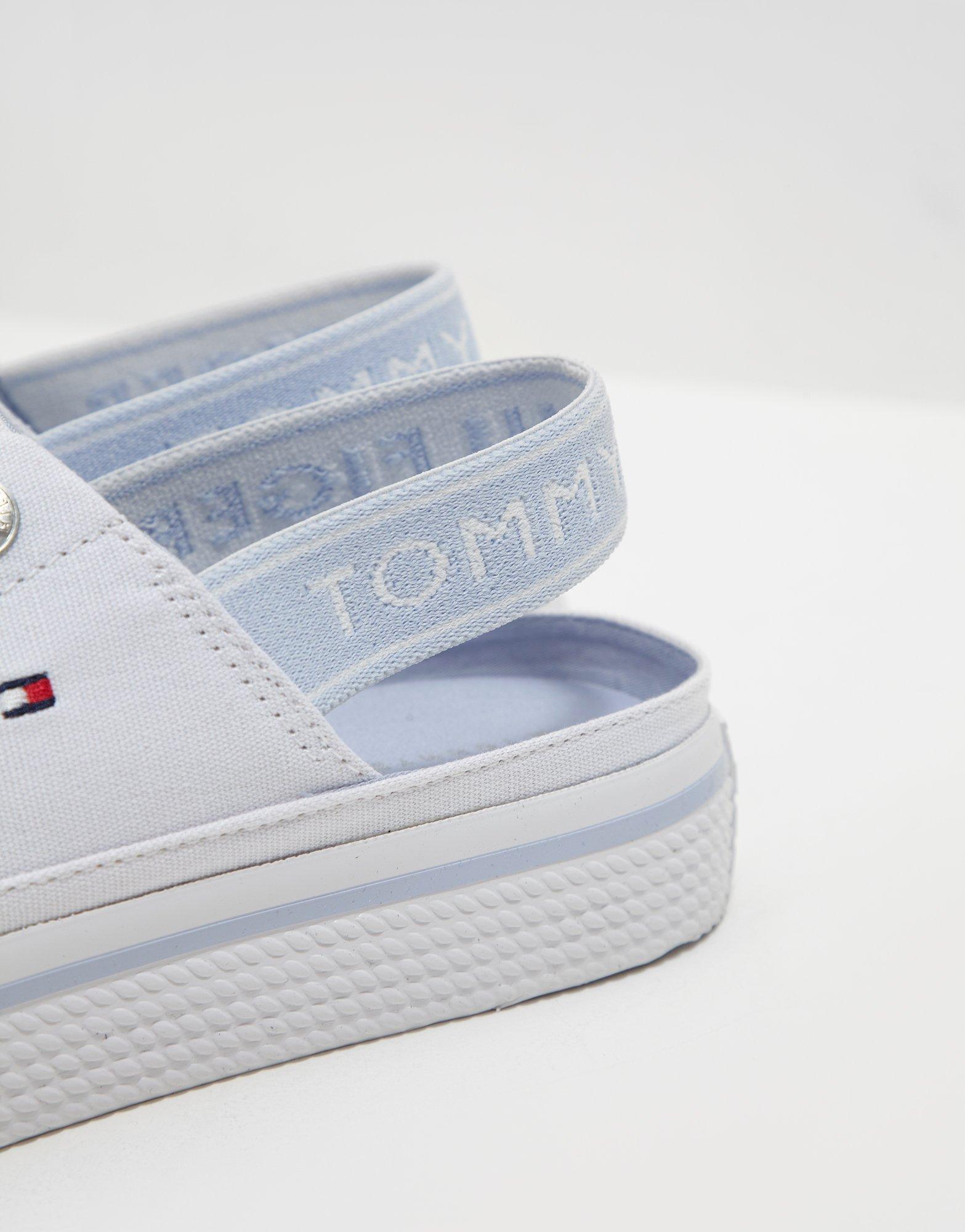 Tommy Hilfiger Pastel Sling Back Flatform Low-top Sneakers in White | Lyst