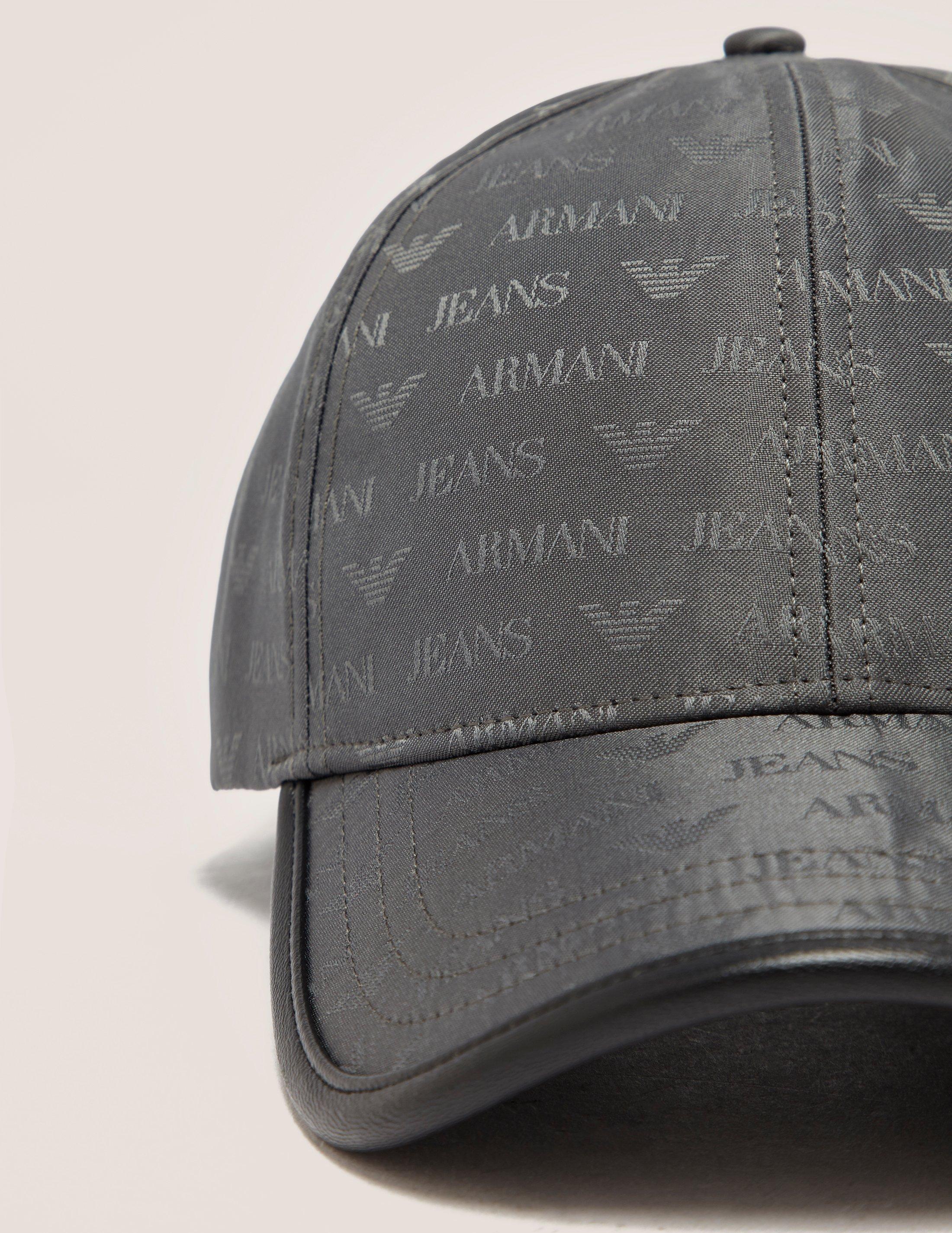 Armani Jeans Synthetic Mens Nylon Print Cap Grey in Gray for Men | Lyst