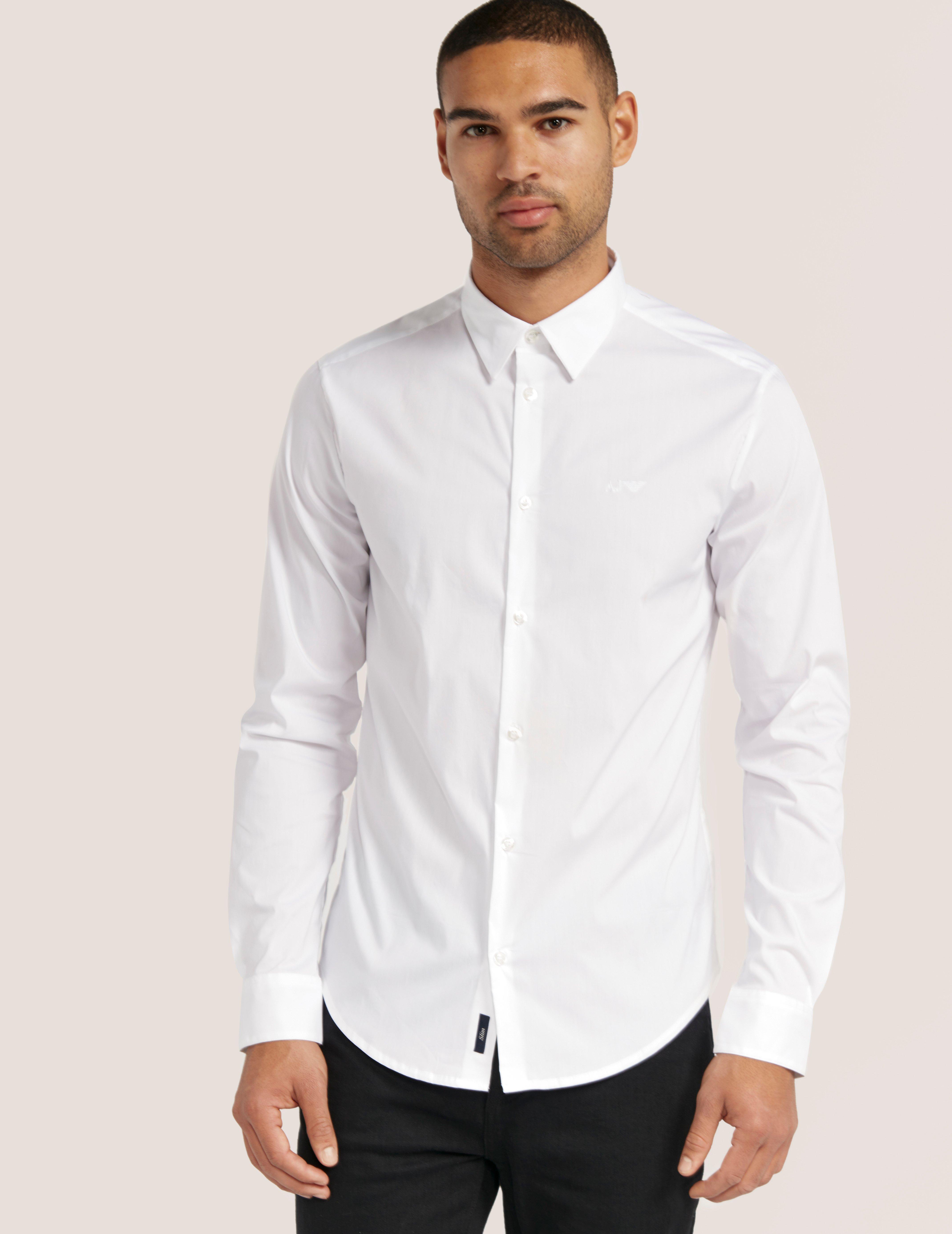 armani jeans white shirt