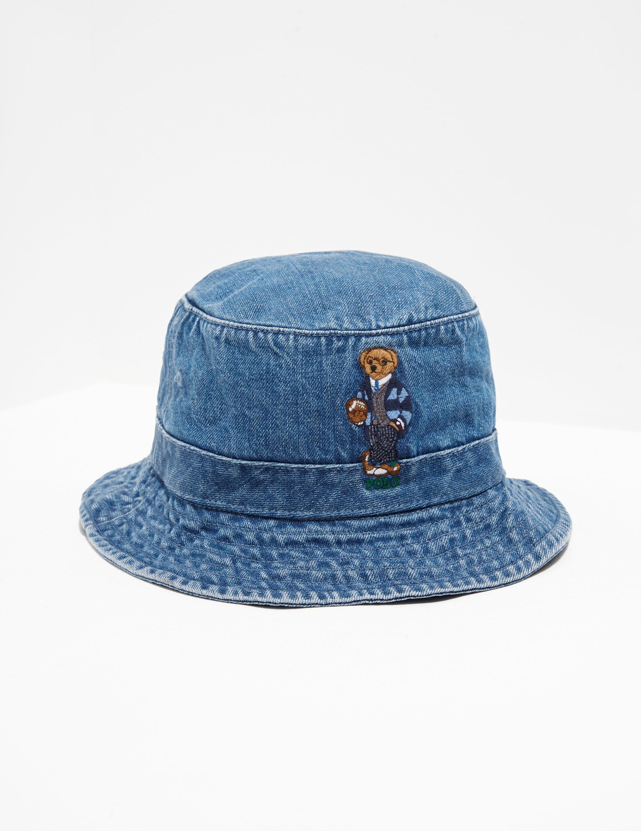 polo denim bucket hat
