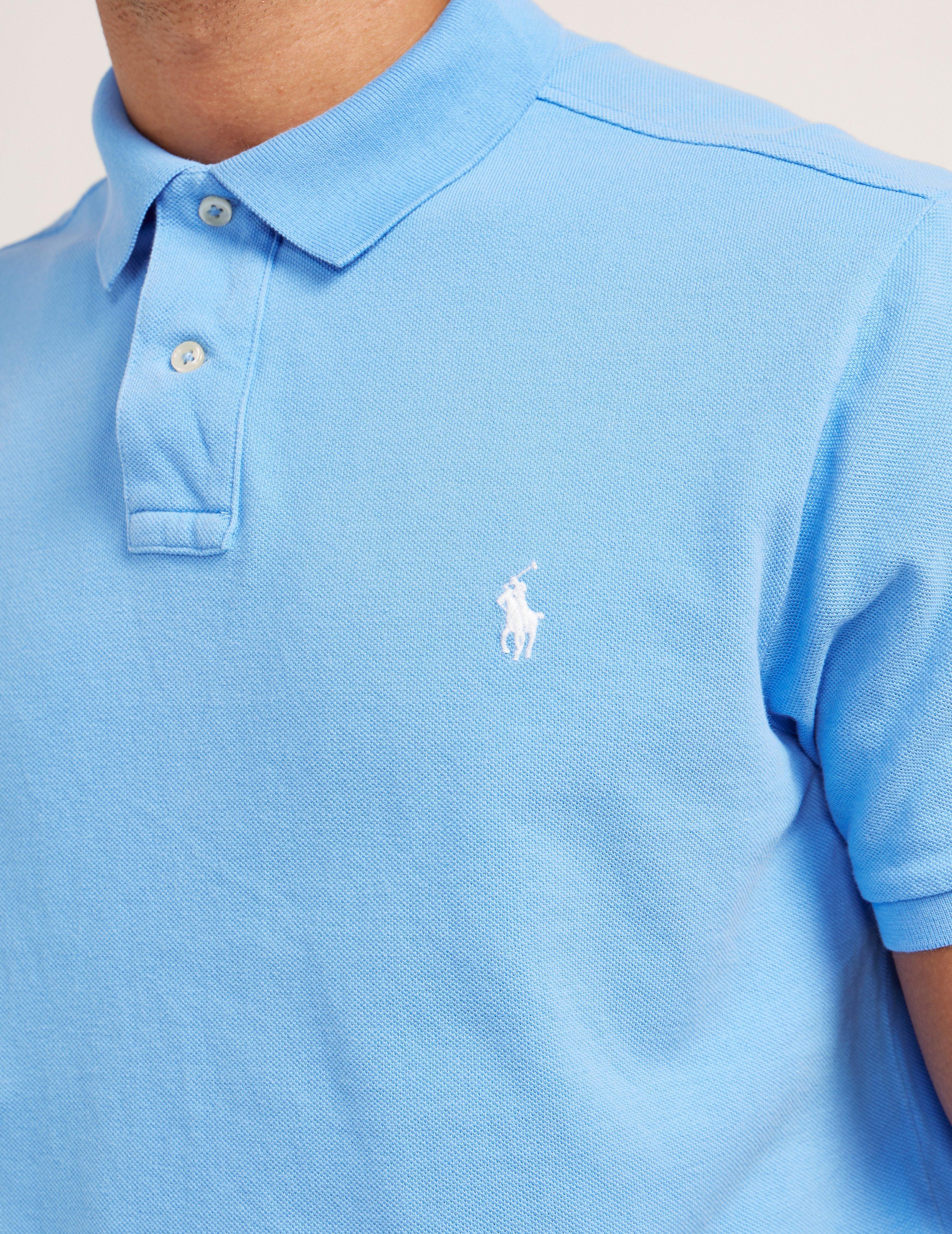 Polo Ralph Lauren Cotton Mens Weathered Mesh Short Sleeve Polo Shirt Light  Blue for Men | Lyst