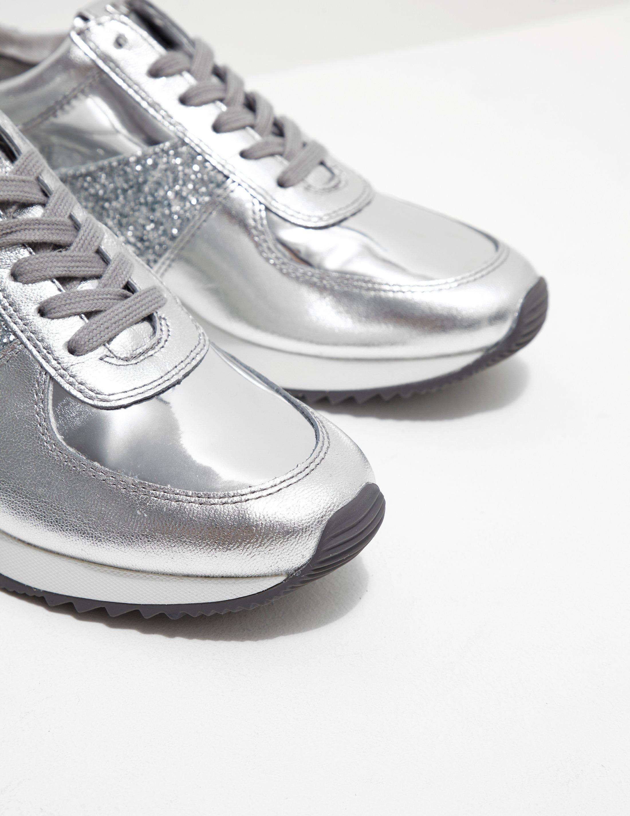 Michael Kors Womens Allie Wrap Trainer Silver in Metallic - Lyst