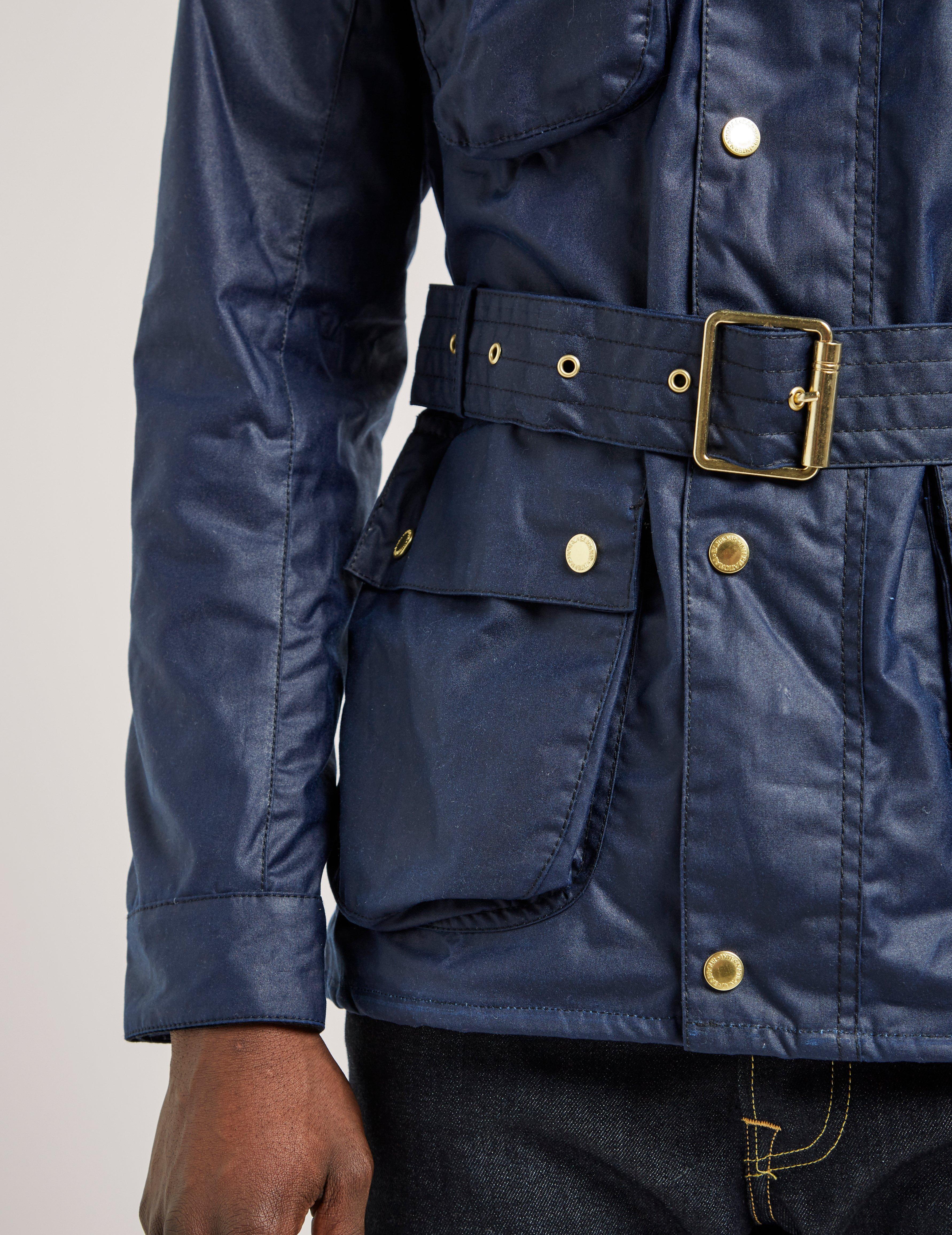 blue waxed jacket