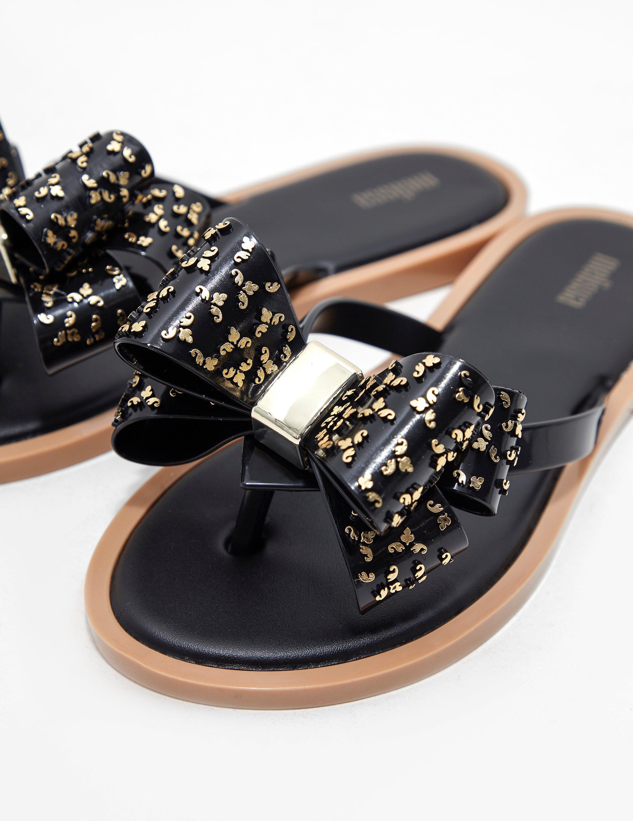 Melissa Synthetic Bow Flip Flops Black Save 25 Lyst
