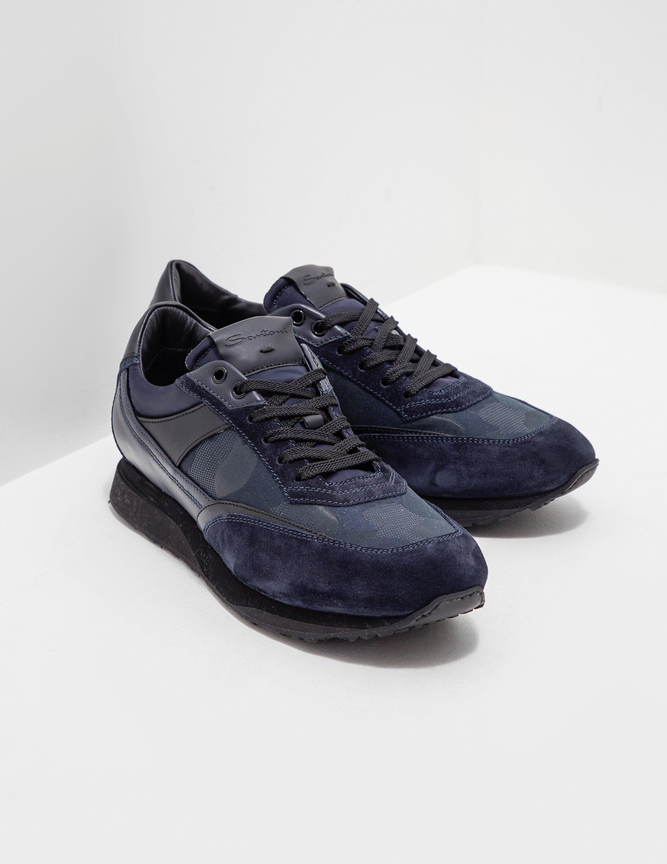 santoni black shoes