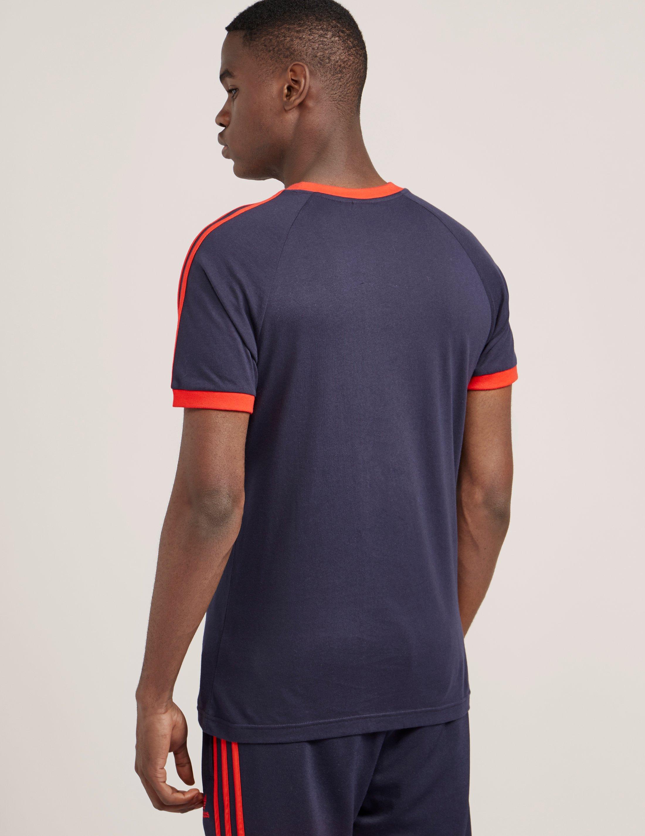adidas Originals Cotton Mens California Short Sleeve T-shirt Navy/red in  Blue for Men | Lyst