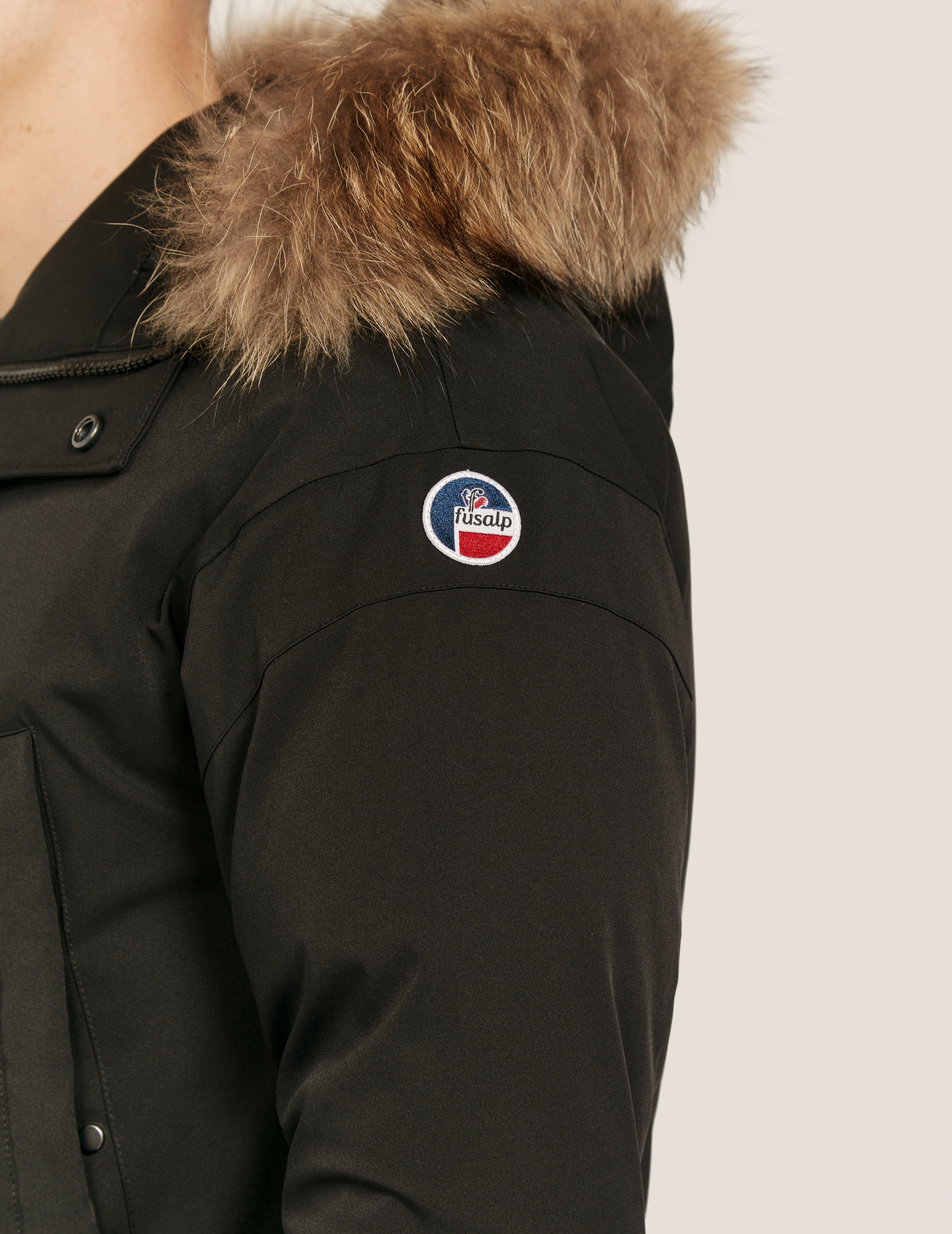 Fusalp Fur Parka Jacket in Black for Men - Lyst