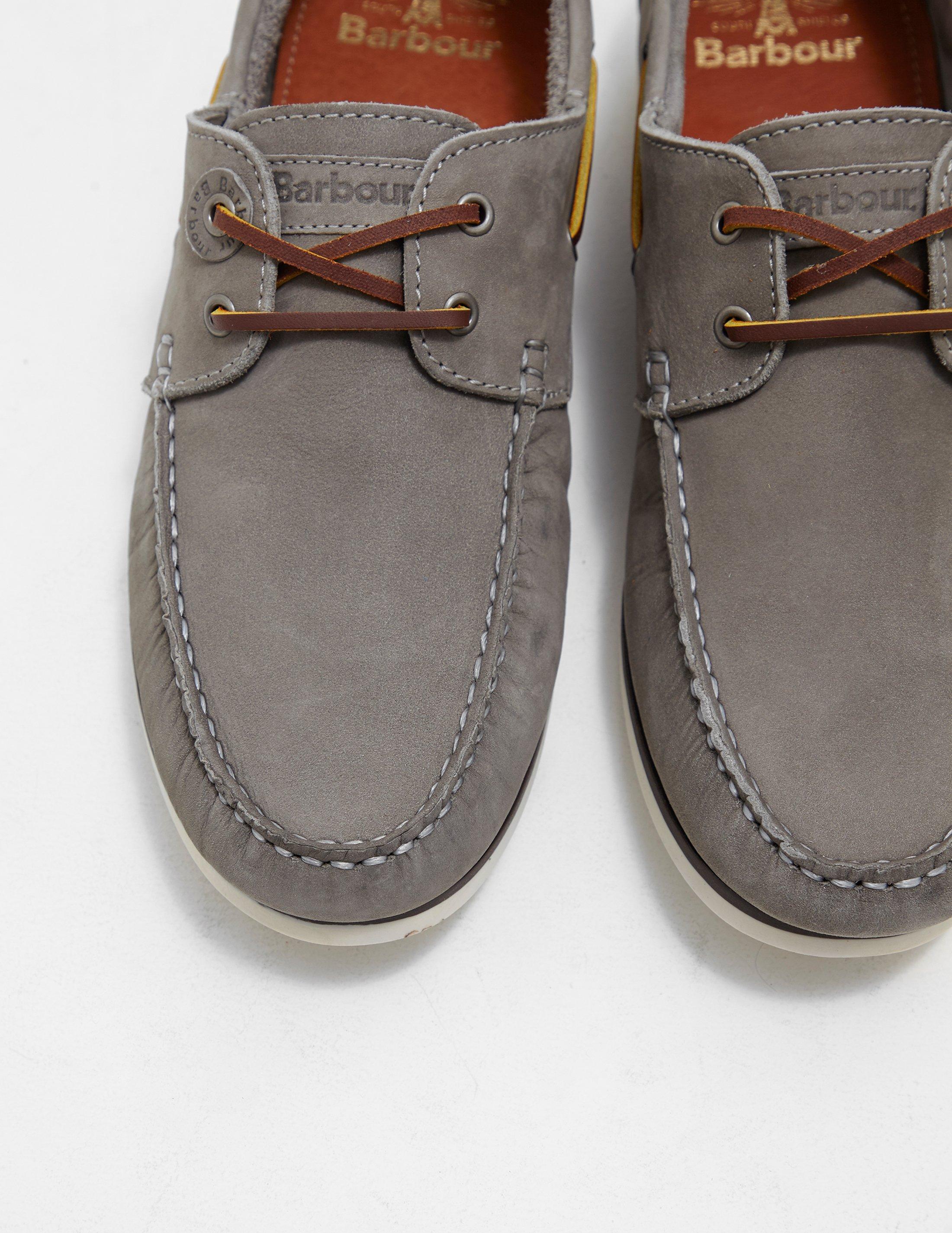 barbour capstan boat shoes grey