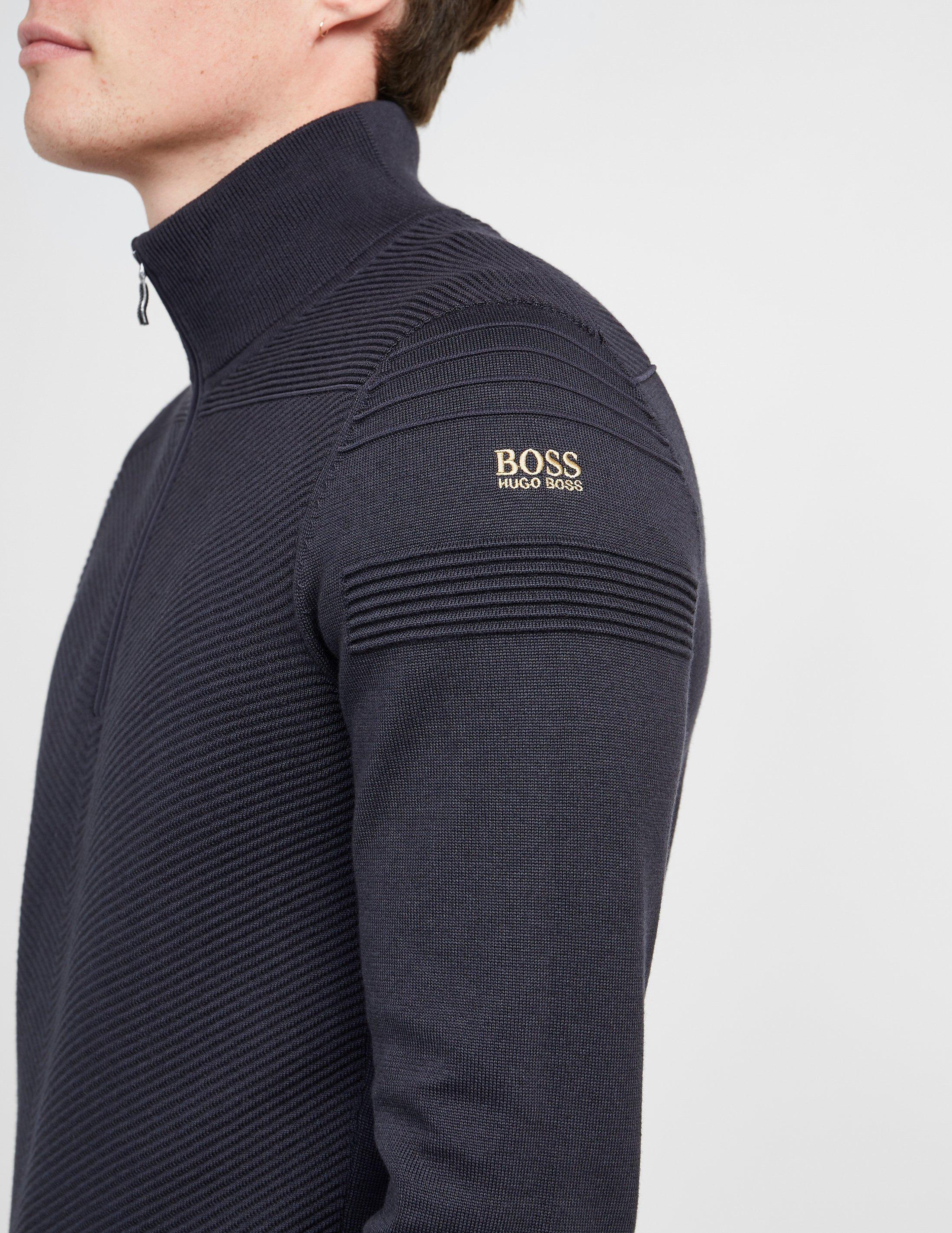 hugo boss half zip sweater
