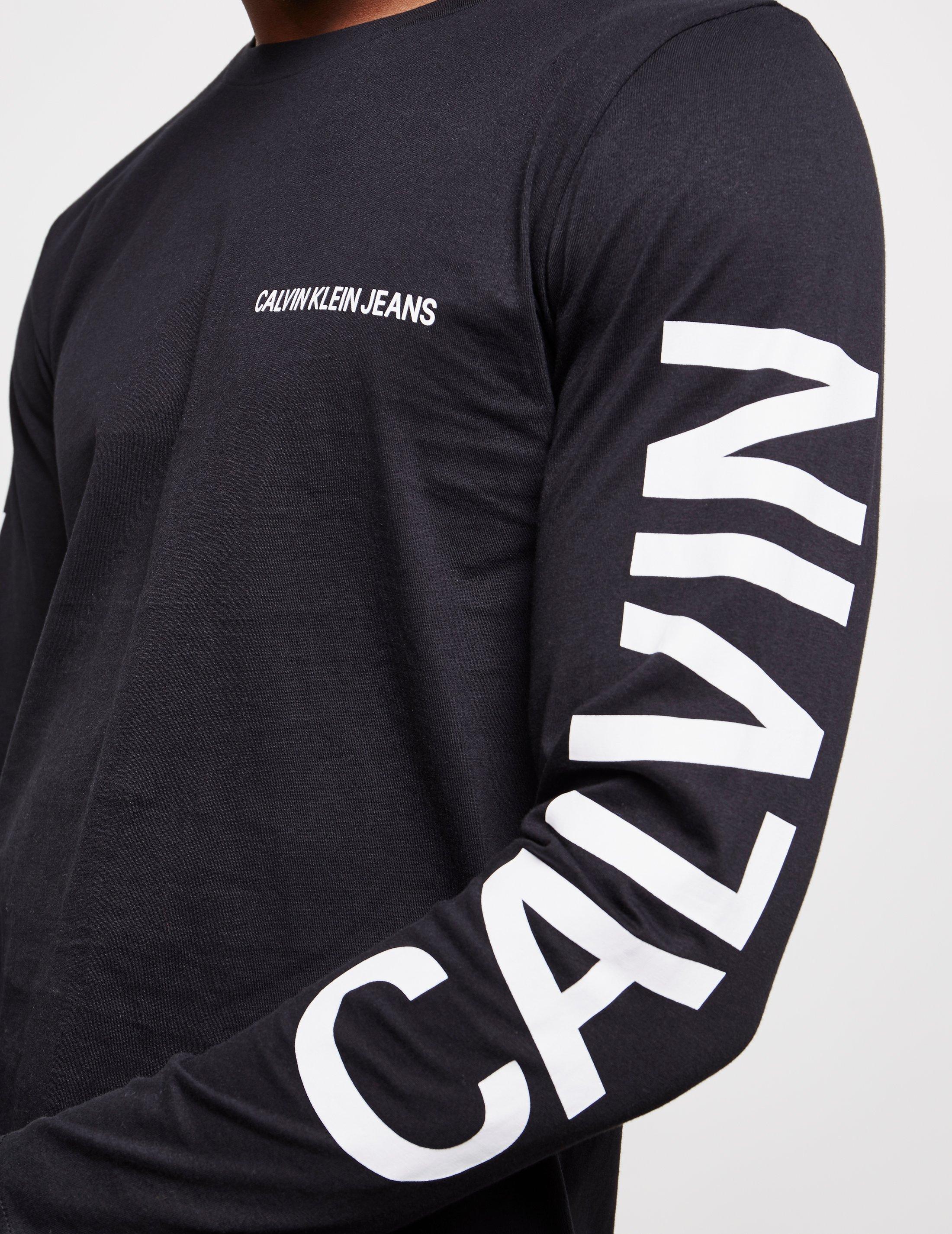 Calvin Klein Denim Organic Cotton Long-sleeve T-shirt in Black for Men |  Lyst