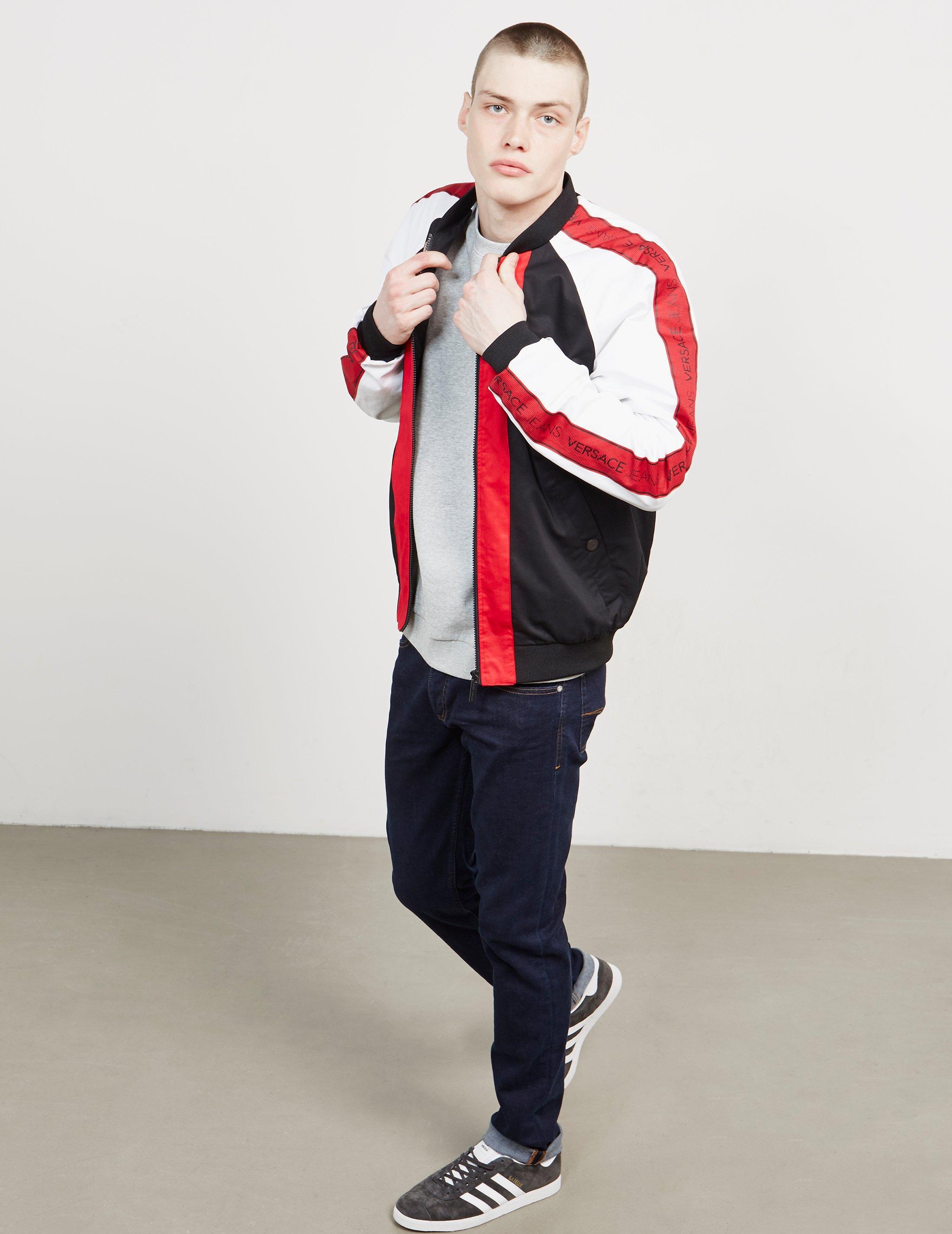 versace jacket black and white