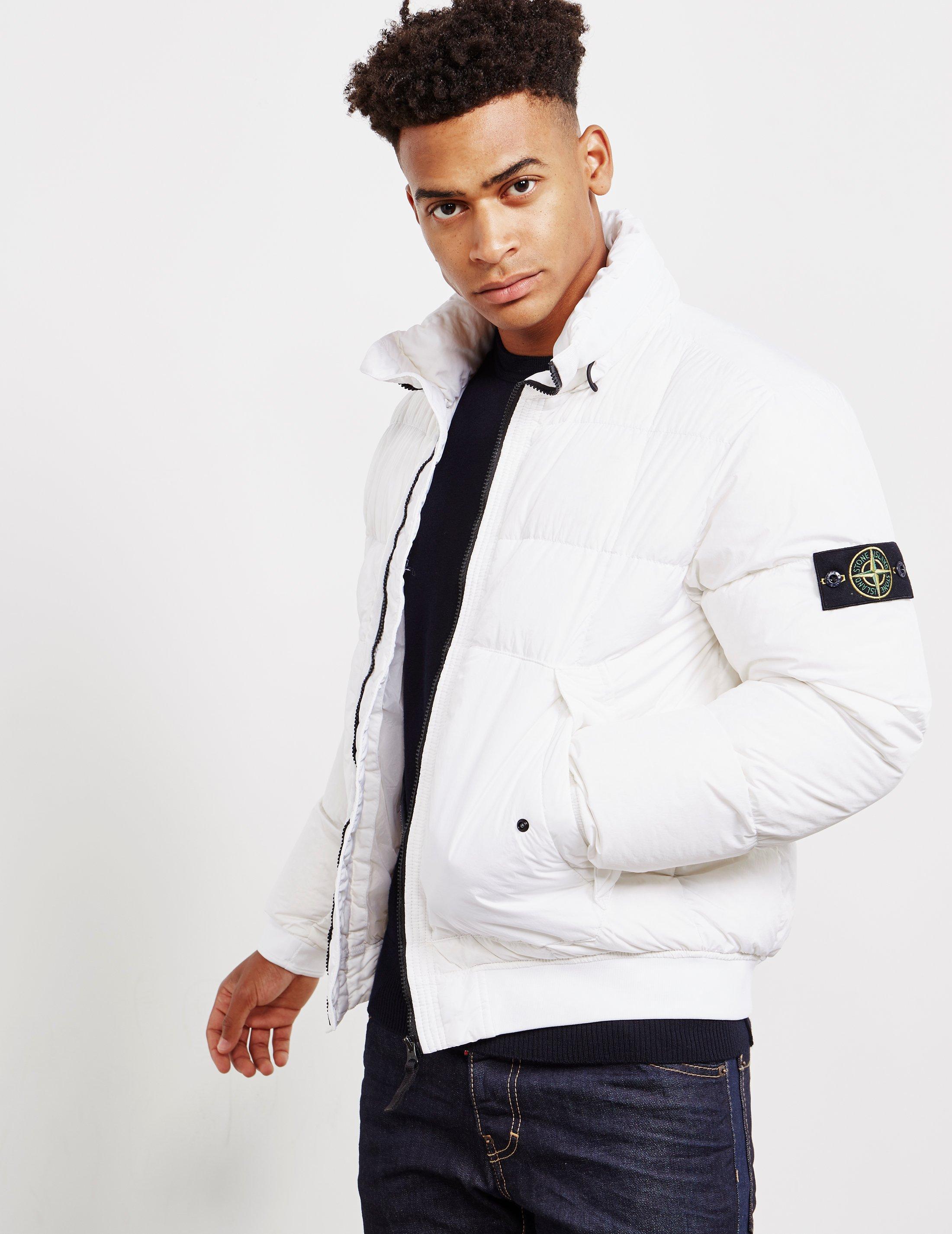 Stone Island Mens Padded Bomber Jacket White for Men | Lyst