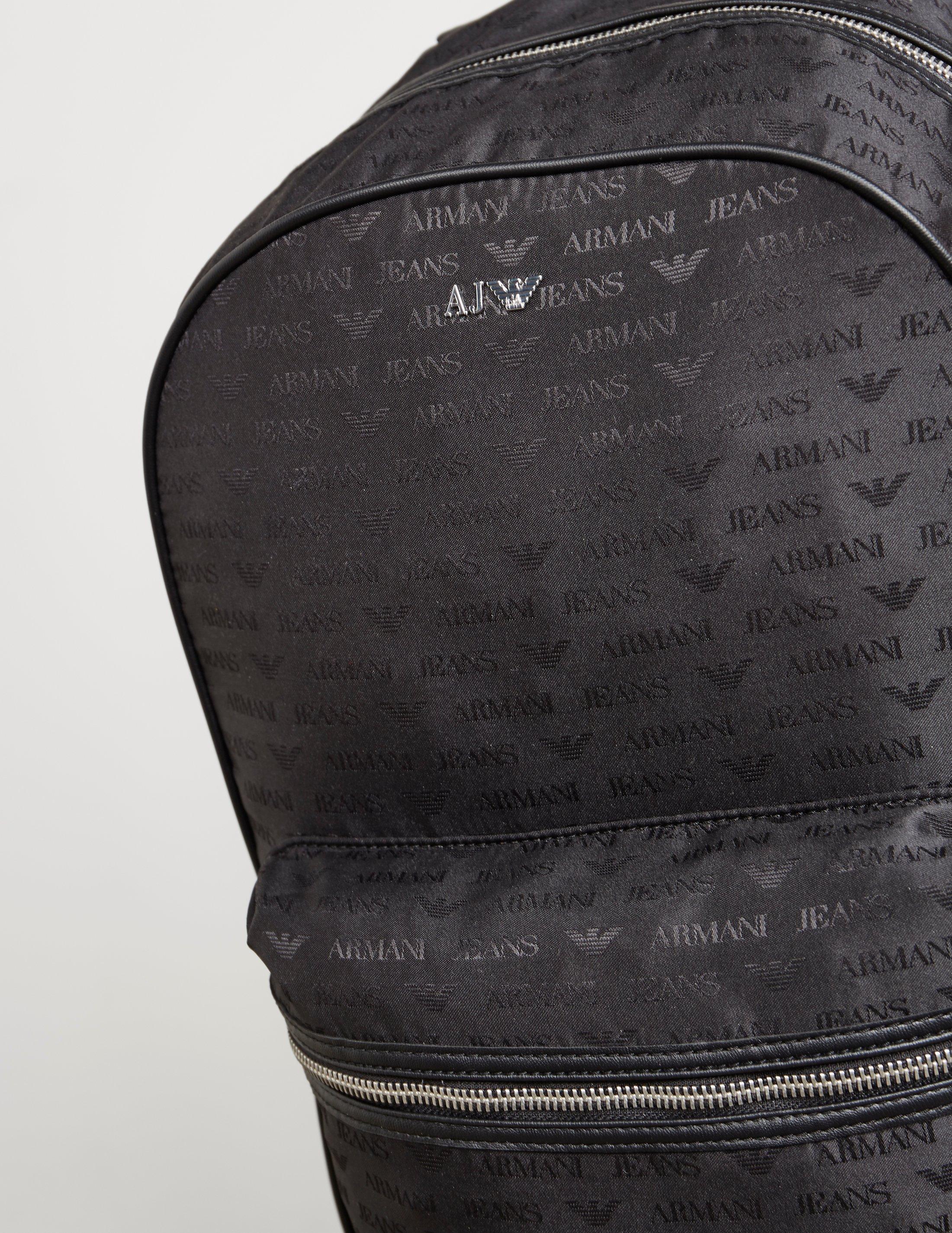 armani jeans leather backpack