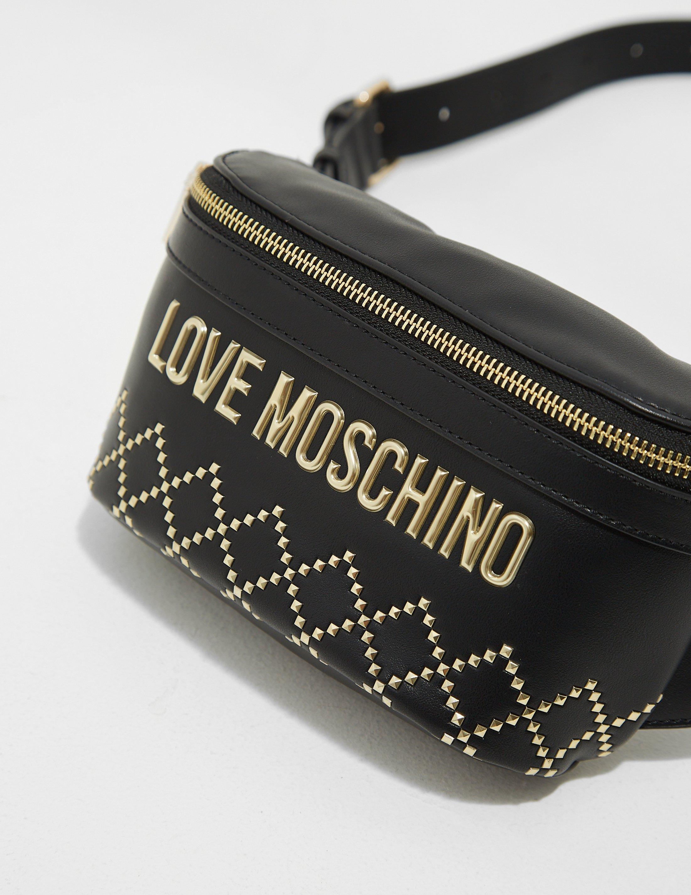 Love Moschino Diamond Stud Bum Bag Black - Lyst