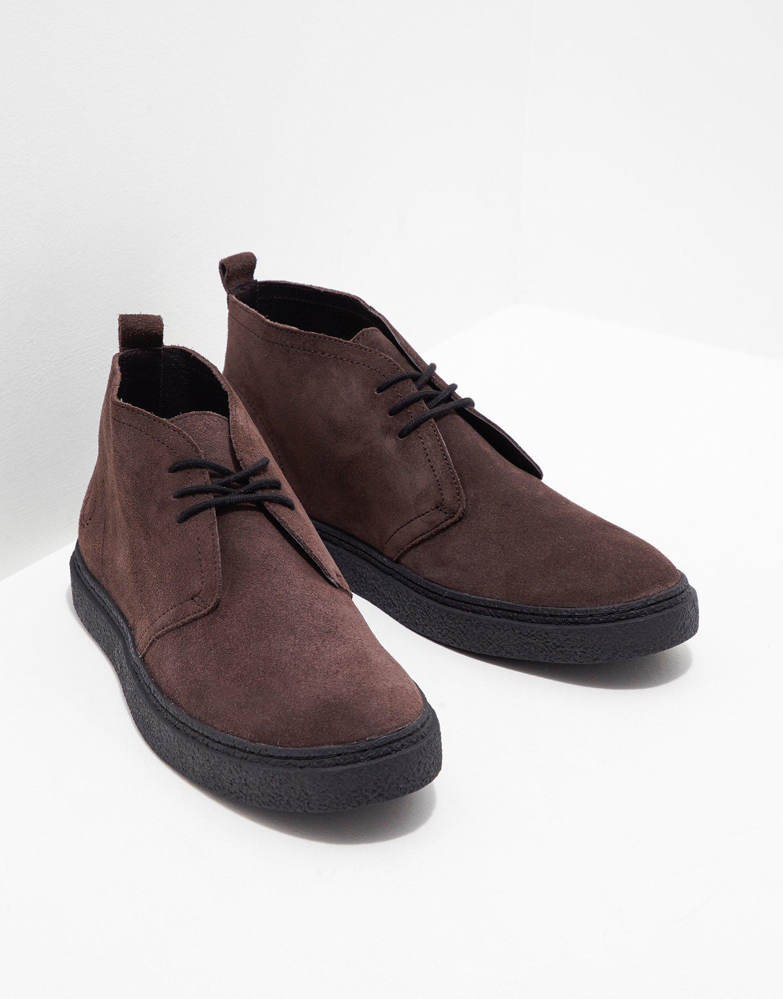 Fred Perry Mens Hawley Mid Suede Brown for Men | Lyst