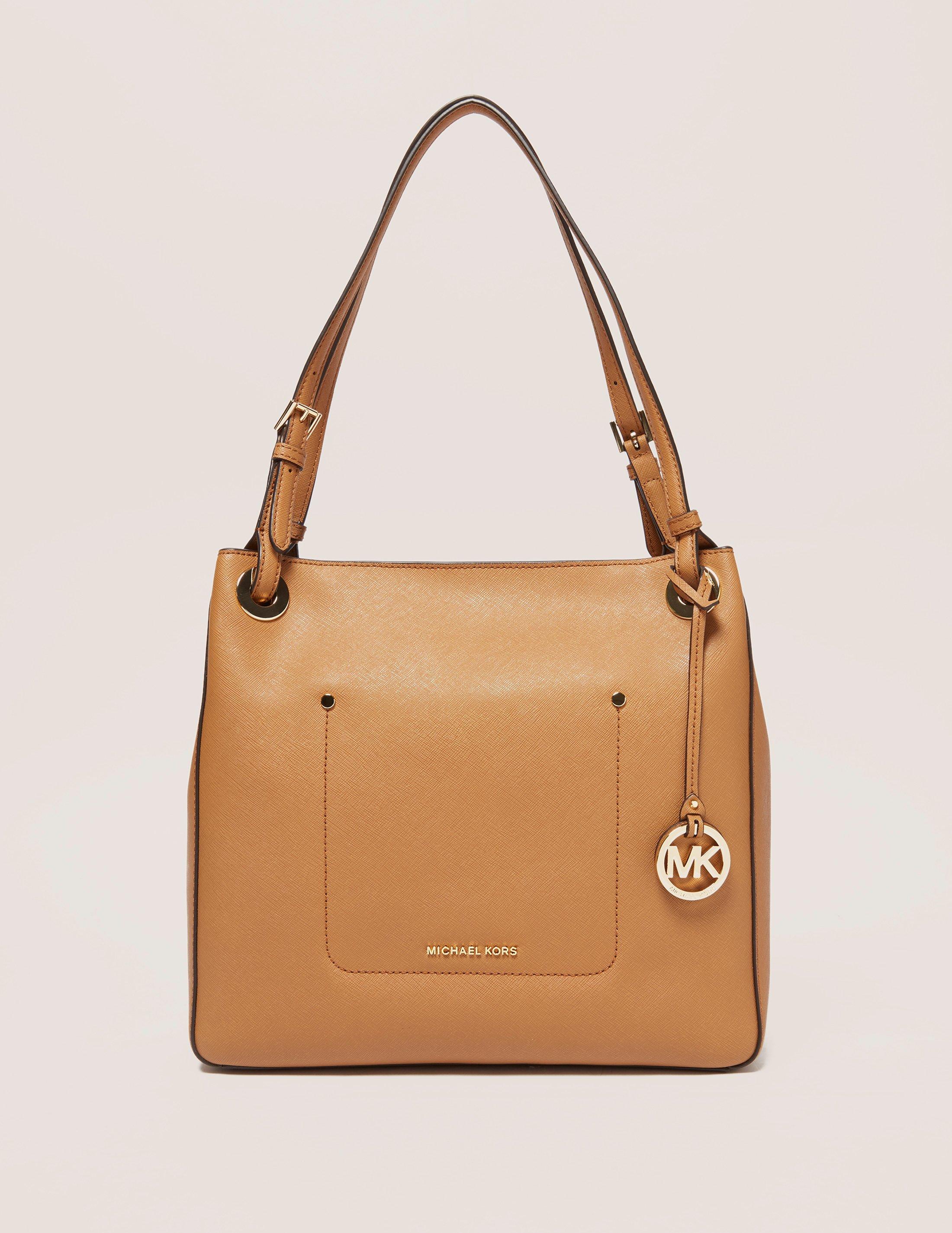 Michael Kors Leather Walsh Medium Shoulder Tote in Brown Lyst