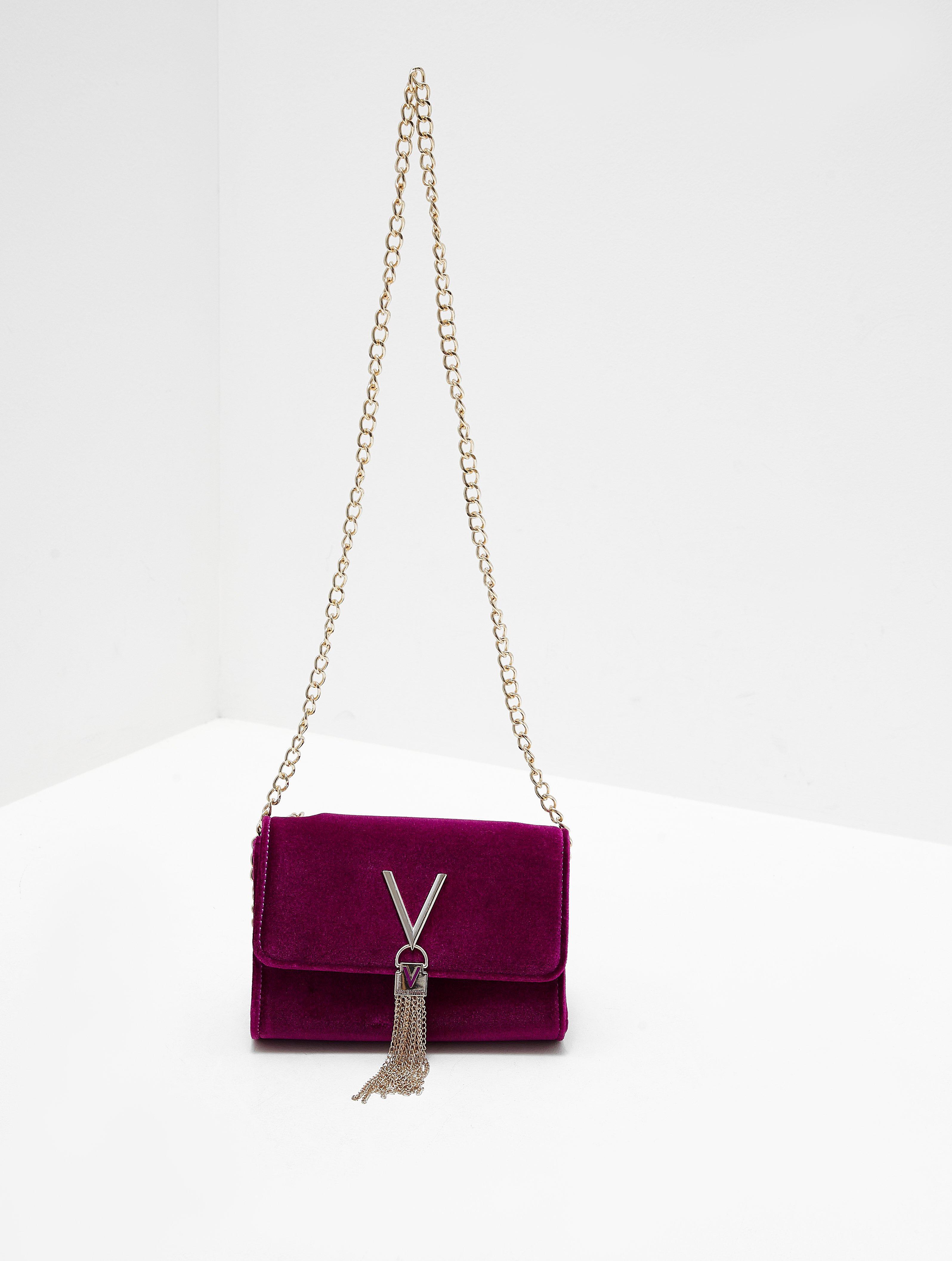 Valentino By Mario Valentino Womens Marilyn Velvet Shoulder Bag Purple -  Lyst