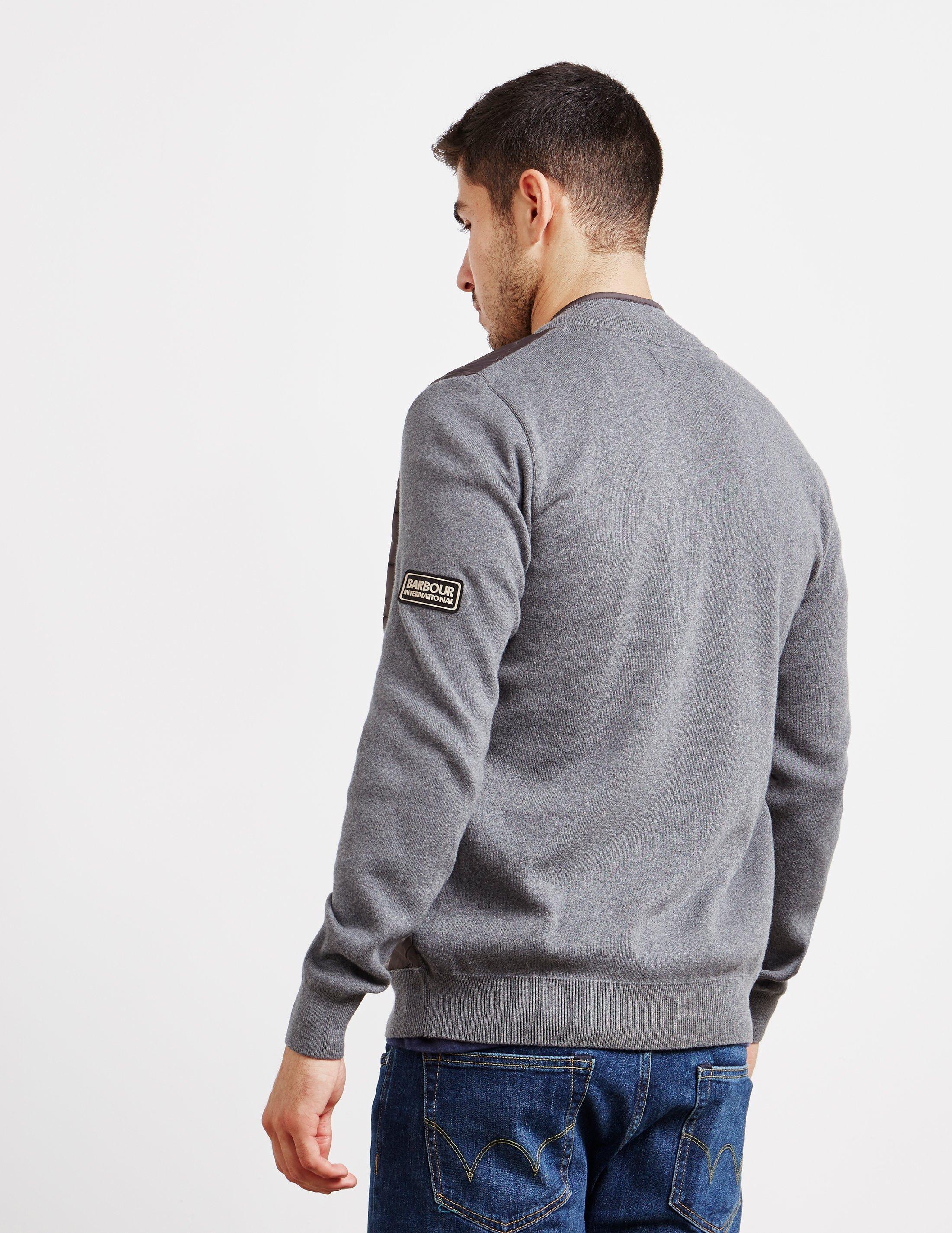 barbour international sweatshirt grey