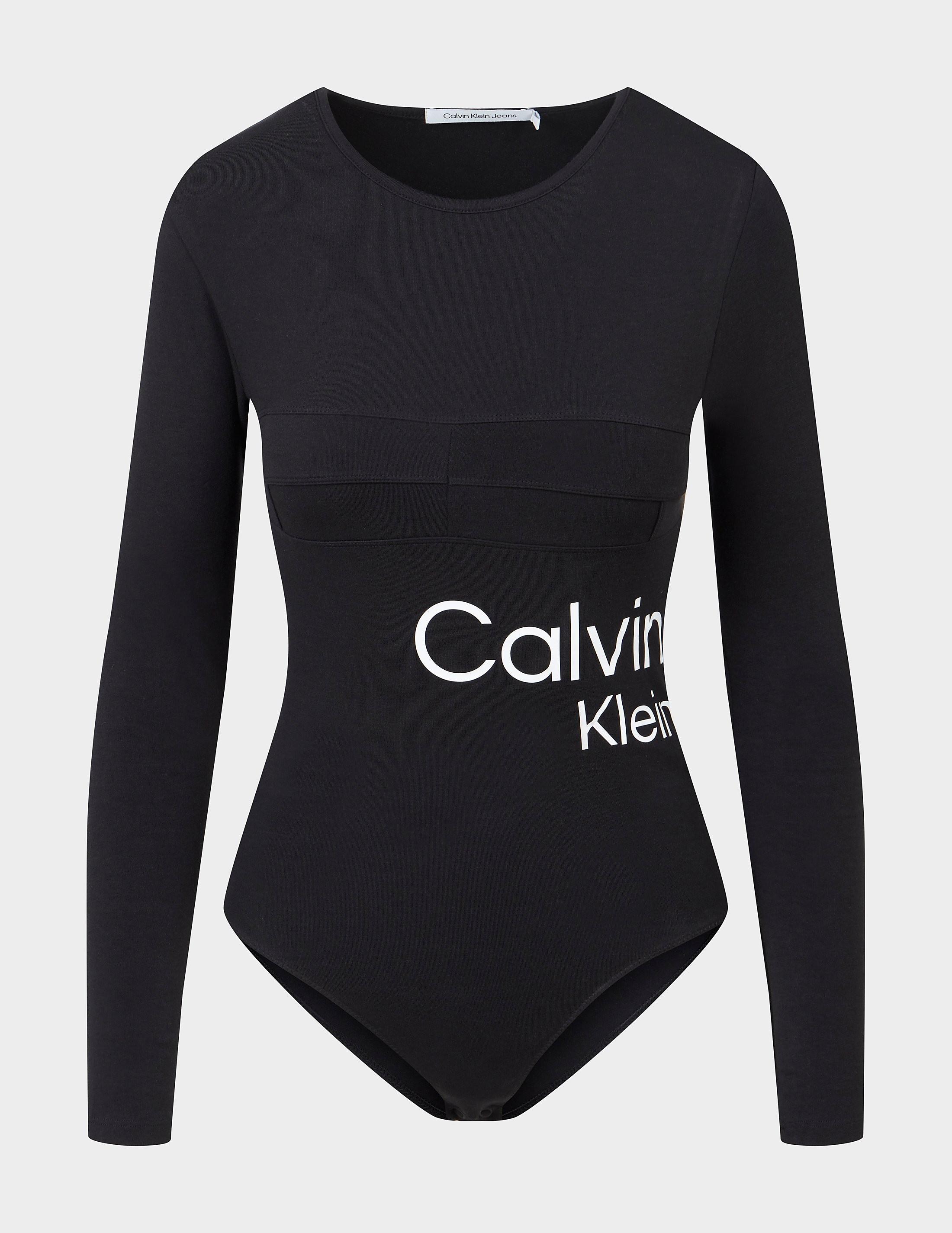 Calvin Klein Corset Bodysuit in Black Lyst