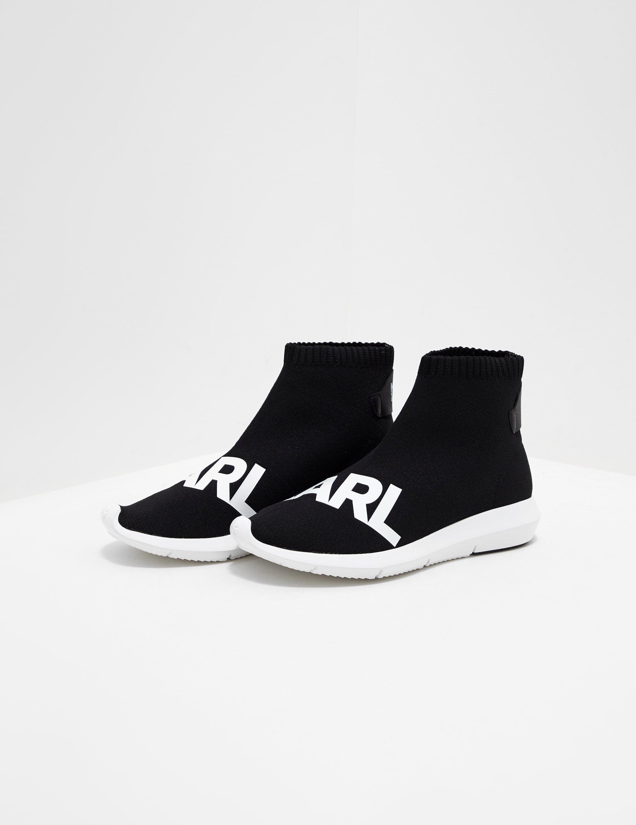 Karl Lagerfeld Vitesse Sock Boots in Black | Lyst