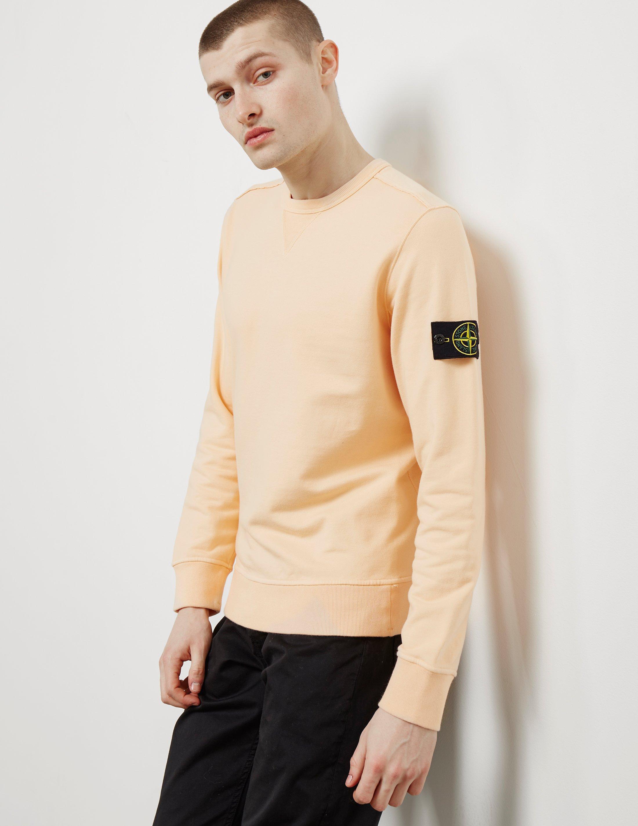 stone island Peach Mens Badge Sweatshirt Peach.jpeg